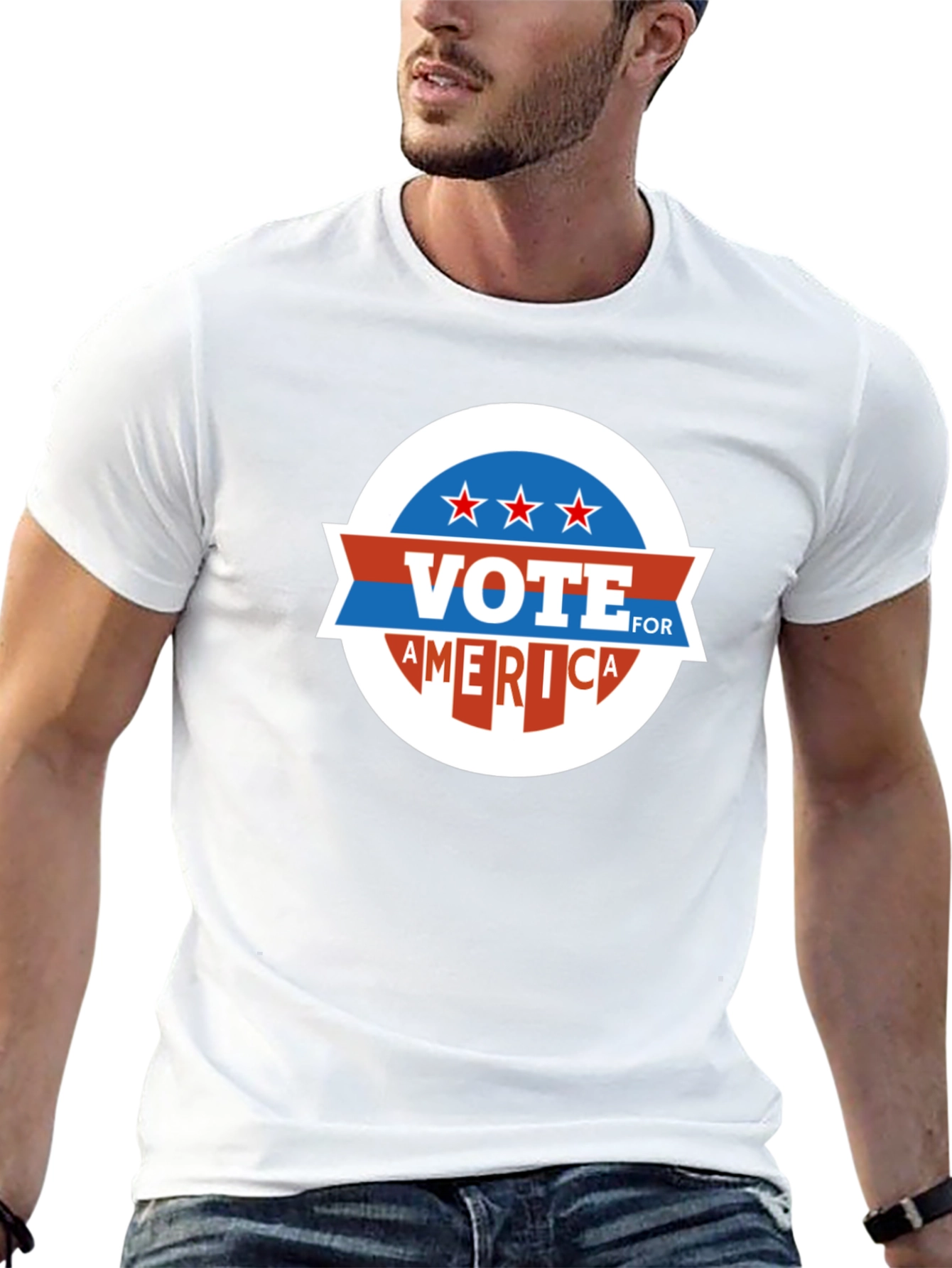 Vote For America Graphic Tee - Patriotic Design