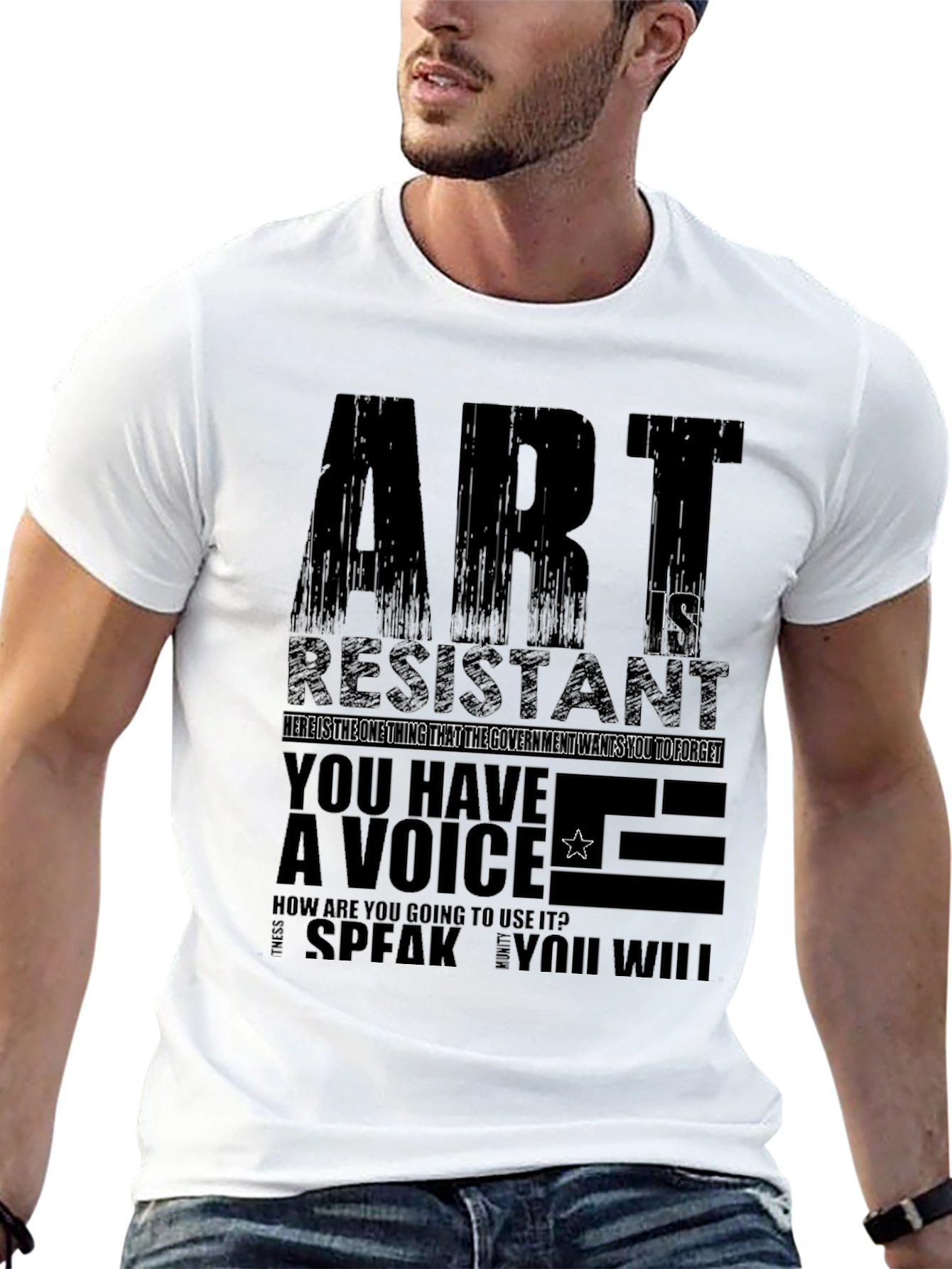 Art is Resistance Graphic T-Shirt - Speak Your Mind