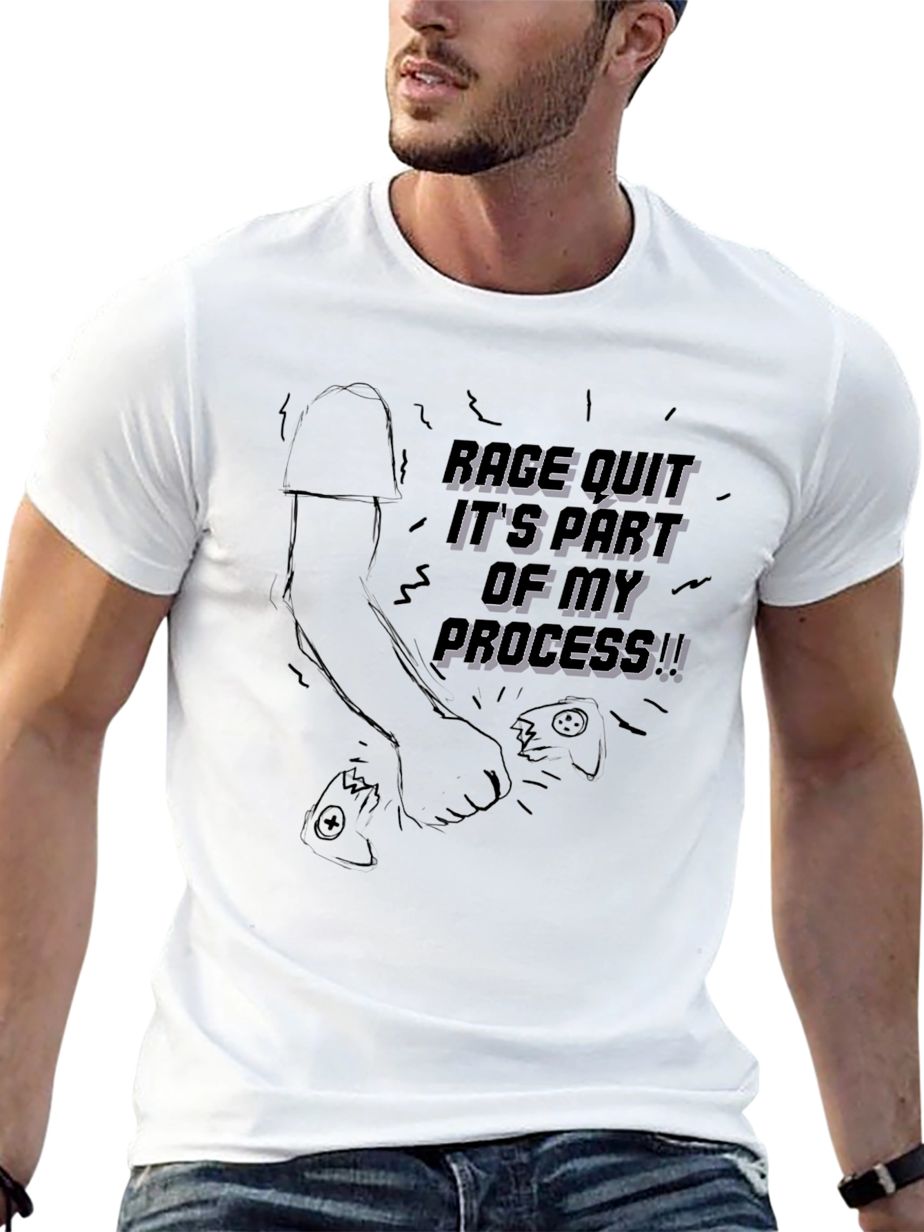 Rage Quit T-Shirt: Gamer Motivation Tee
