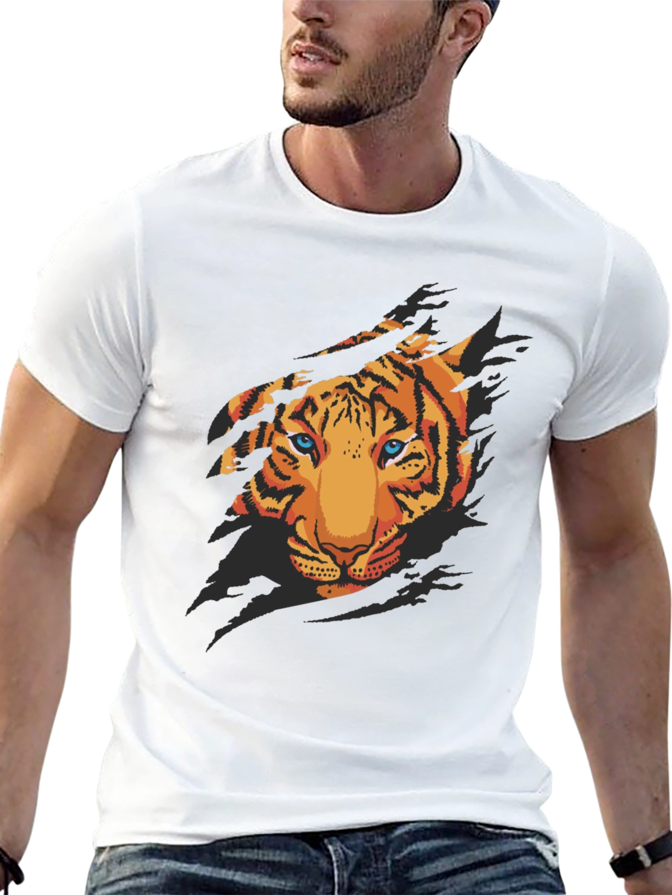 Tiger Graphic Black T-Shirt - Fierce Style