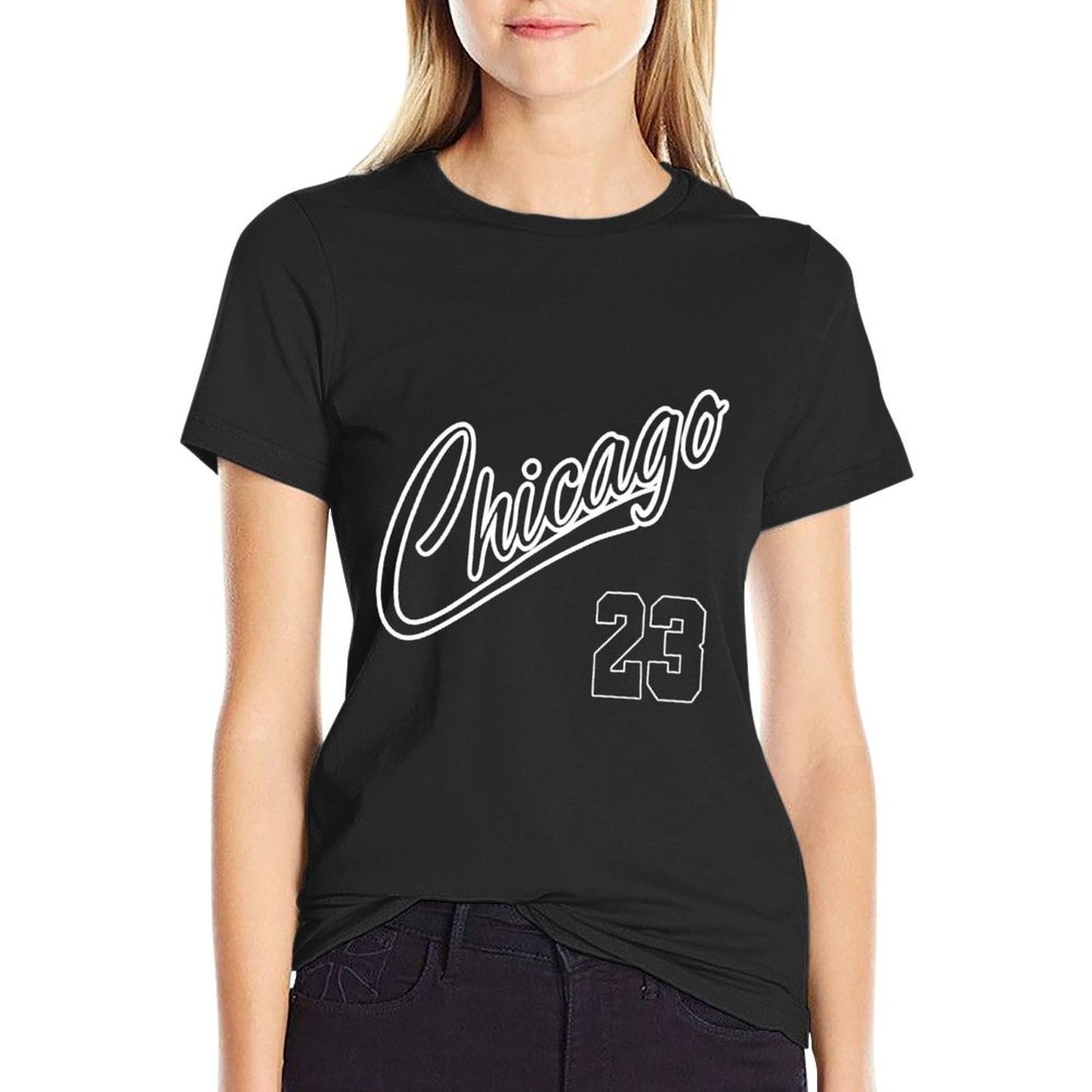 Unisex 100% Cotton Short Sleeve T-Shirt – Chicago 23 Graphic Tee – Casual Streetwear Summer Top for Men and Women