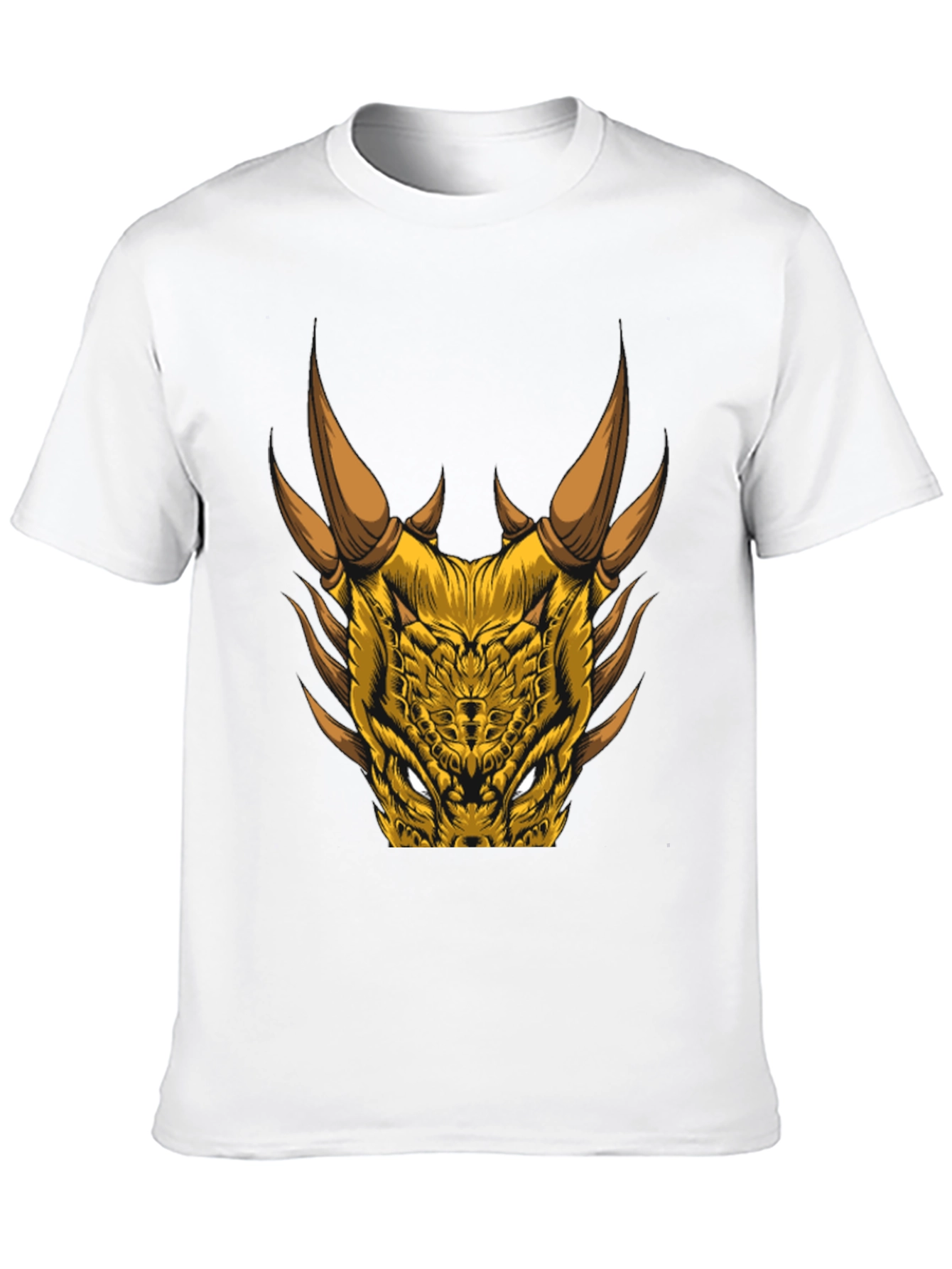 Dragon Head Graphic Tee - Black Cotton Blend