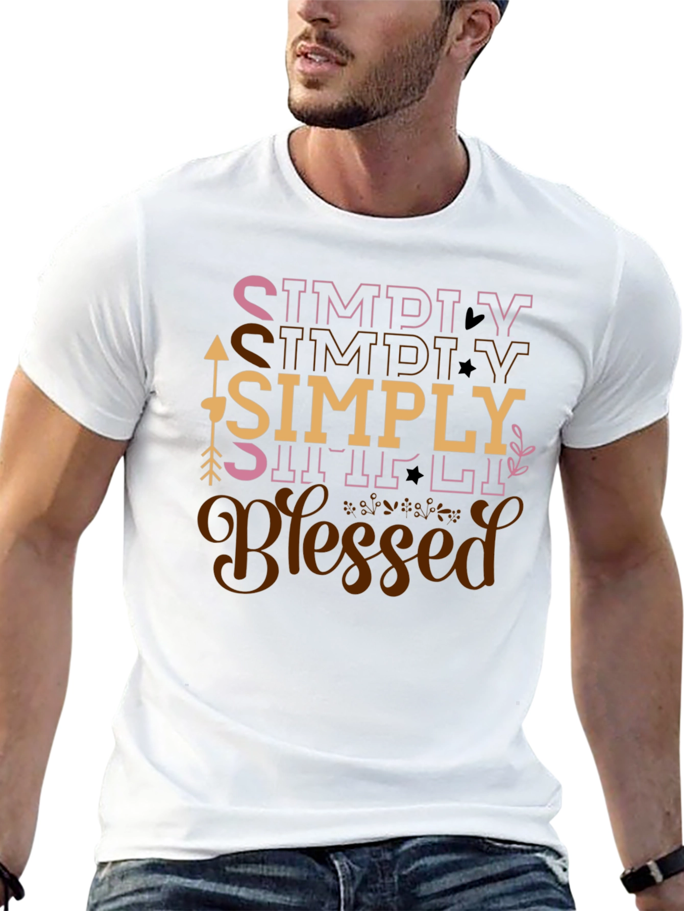 Simply Blessed Graphic Tee - Black
