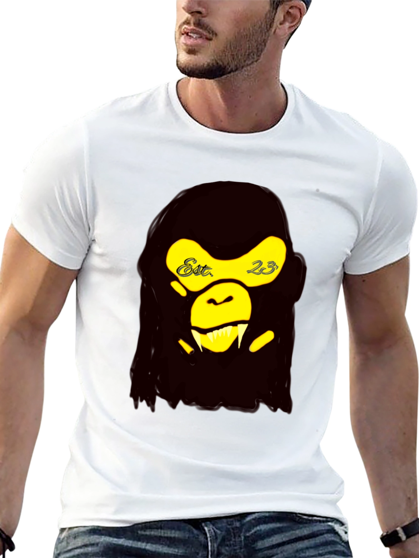 Graphic Tee: Ape Est. 23 - Black