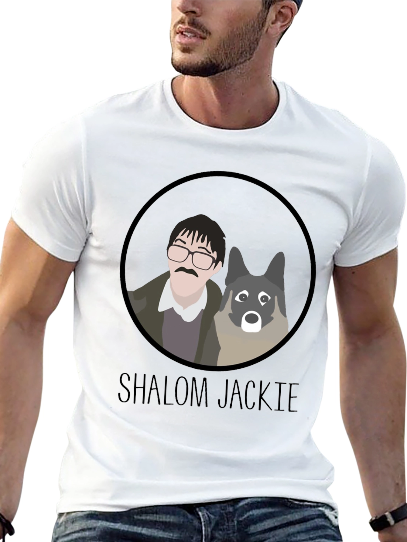 Shalom Jackie T-Shirt - Cartoon Graphic Tee