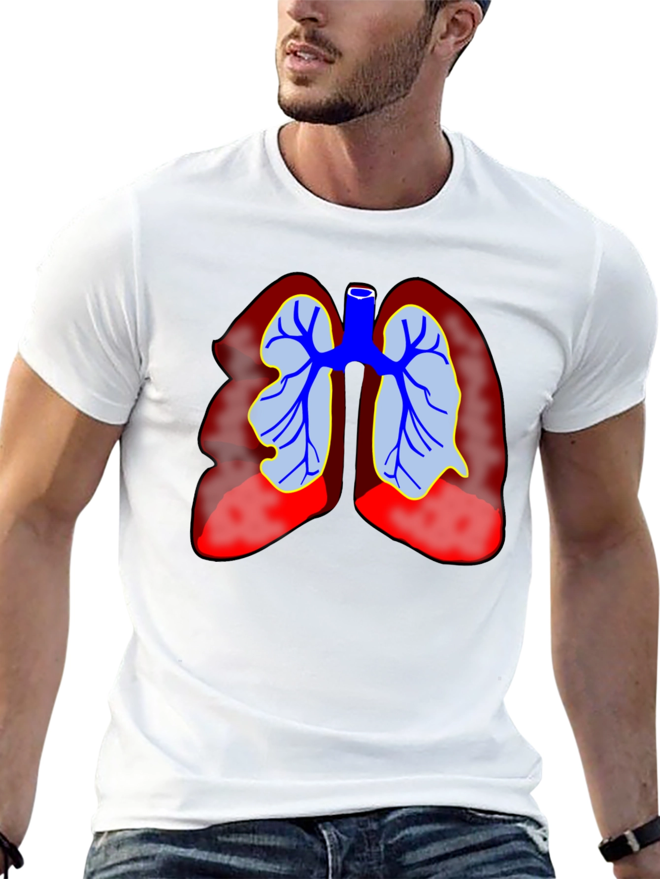 Lung Anatomy Graphic T-Shirt - Medical Tee