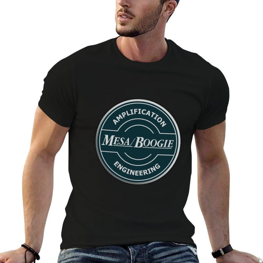 Unisex Cotton Short Sleeve T-Shirt – Mesa Boogie Amplification Graphic Tee – Casual Music-Inspired Streetwear for Men and Women