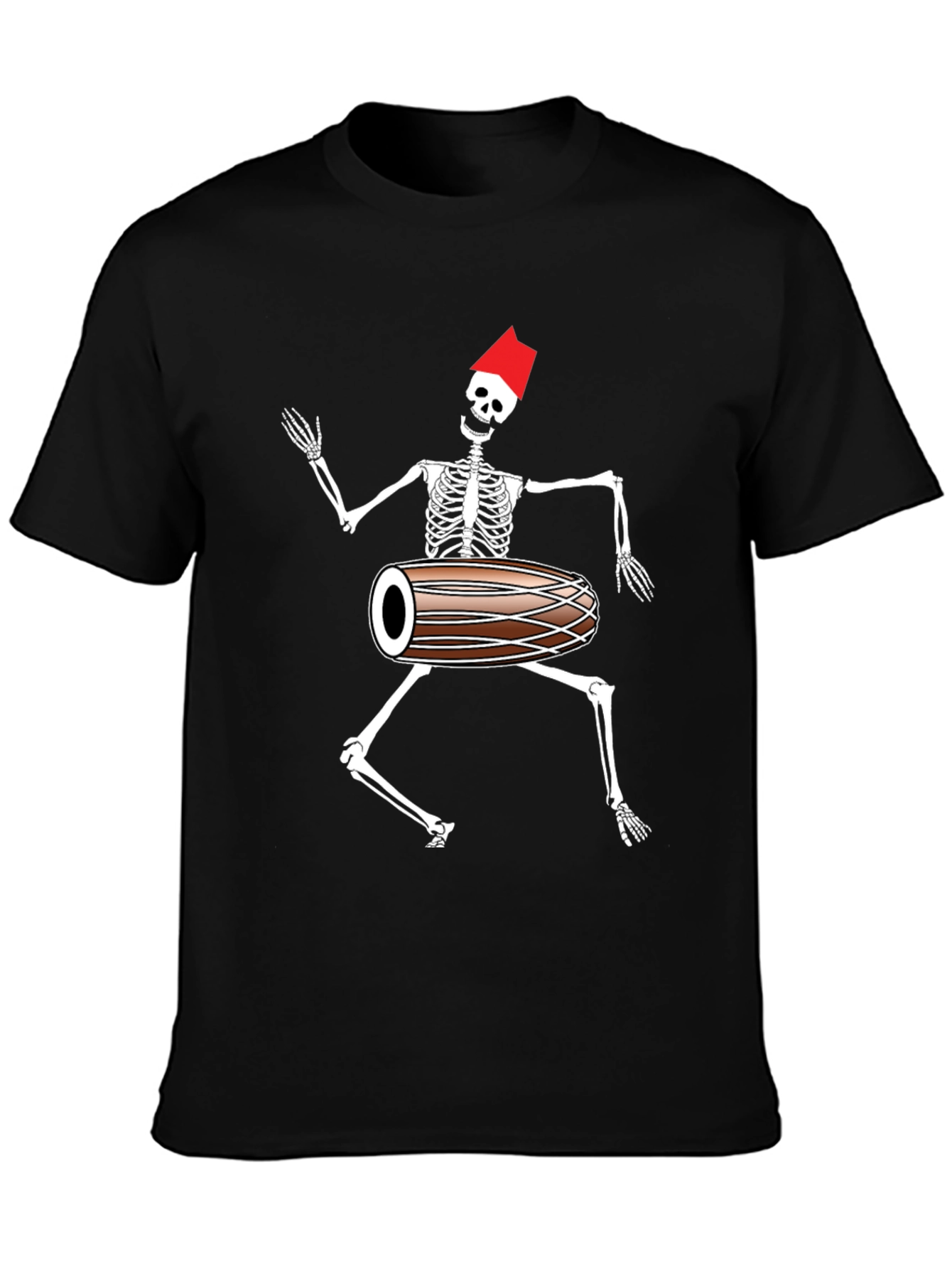 Skeleton Drummer Graphic T-Shirt