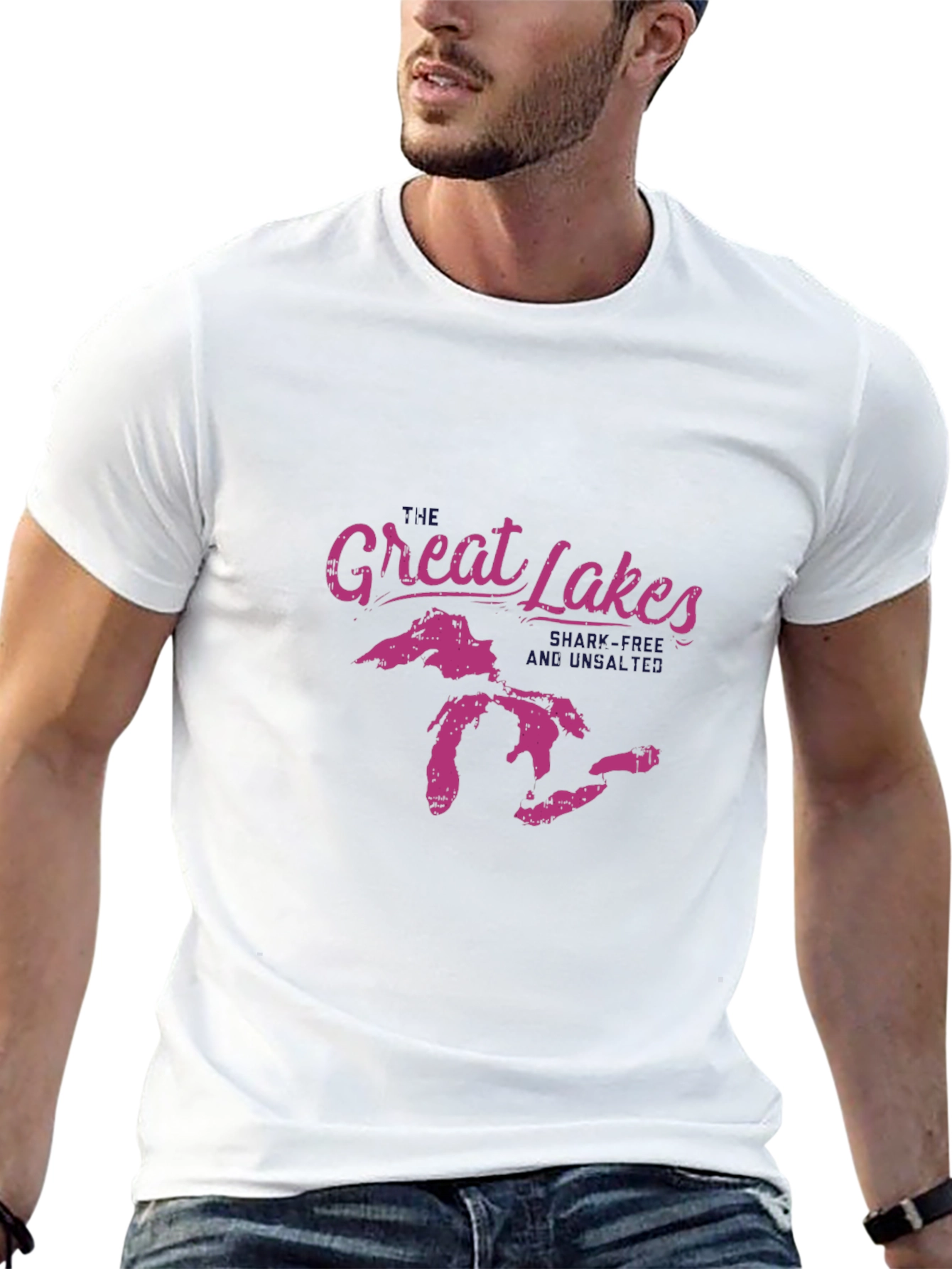 Great Lakes Graphic Print Black T-Shirt