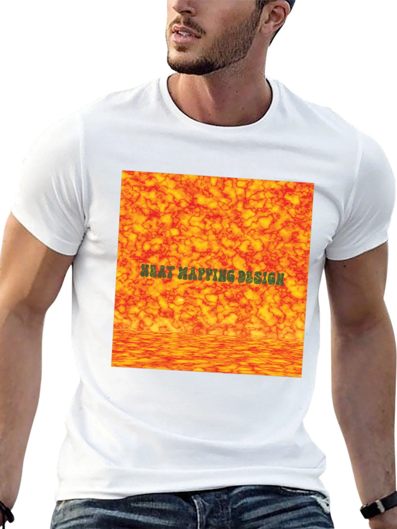 Heat Mapping Design Black T-Shirt
