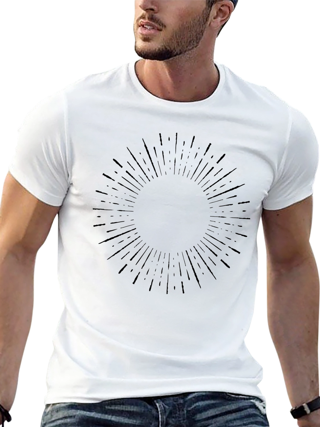 Sunburst Graphic Black T-Shirt
