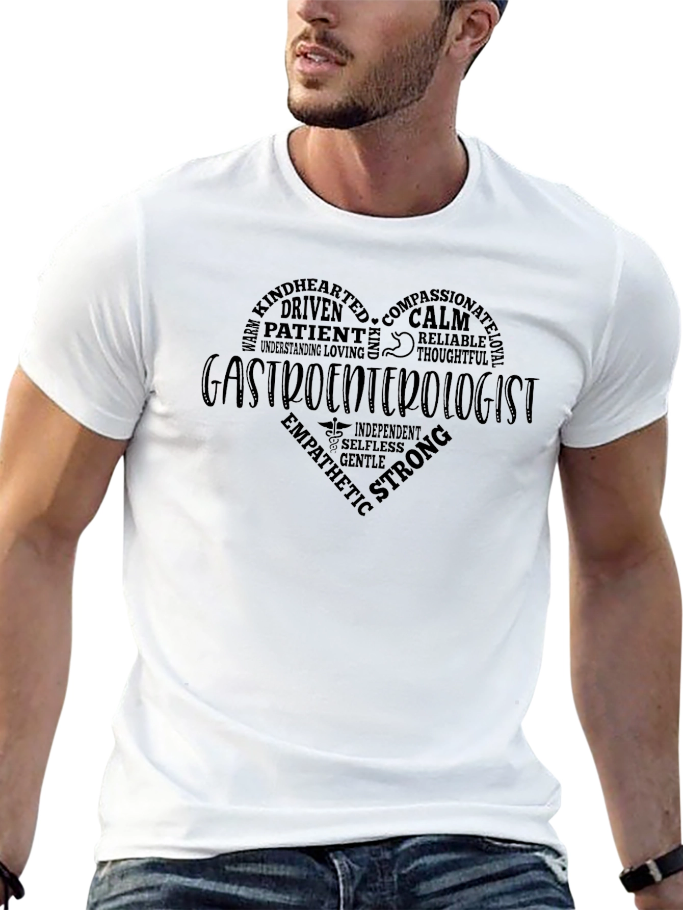 Gastroenterologist Heart Word Art T-Shirt