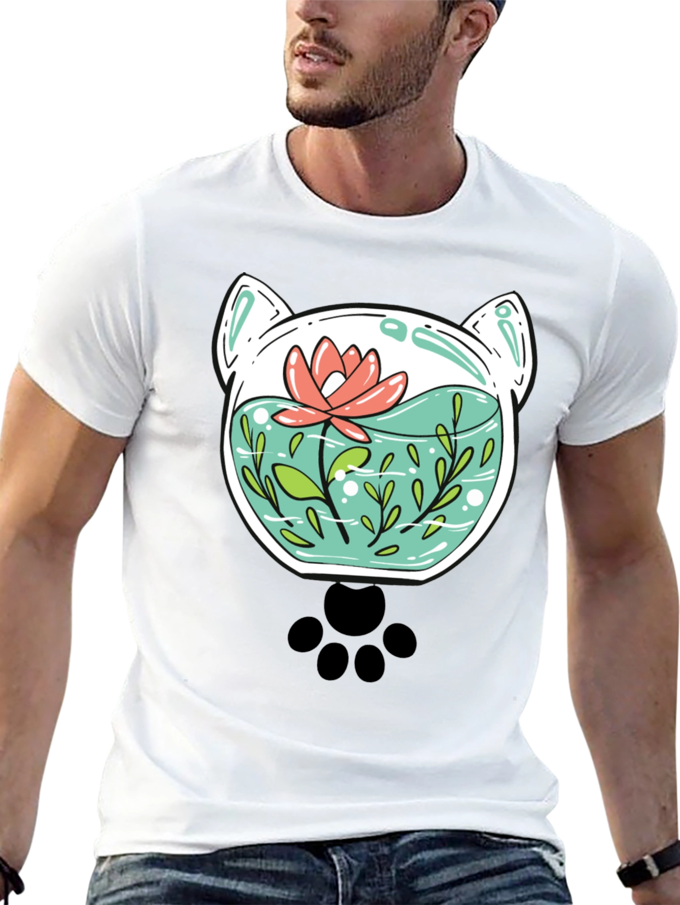 Cat Aquarium Graphic Tee