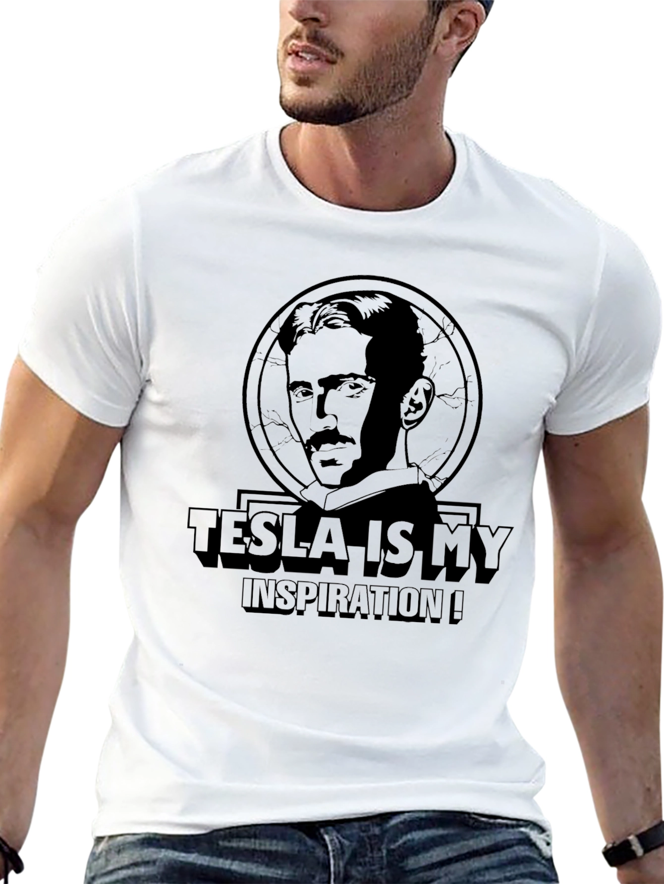 Tesla Inspiration Graphic Tee - Science Innovator T-Shirt