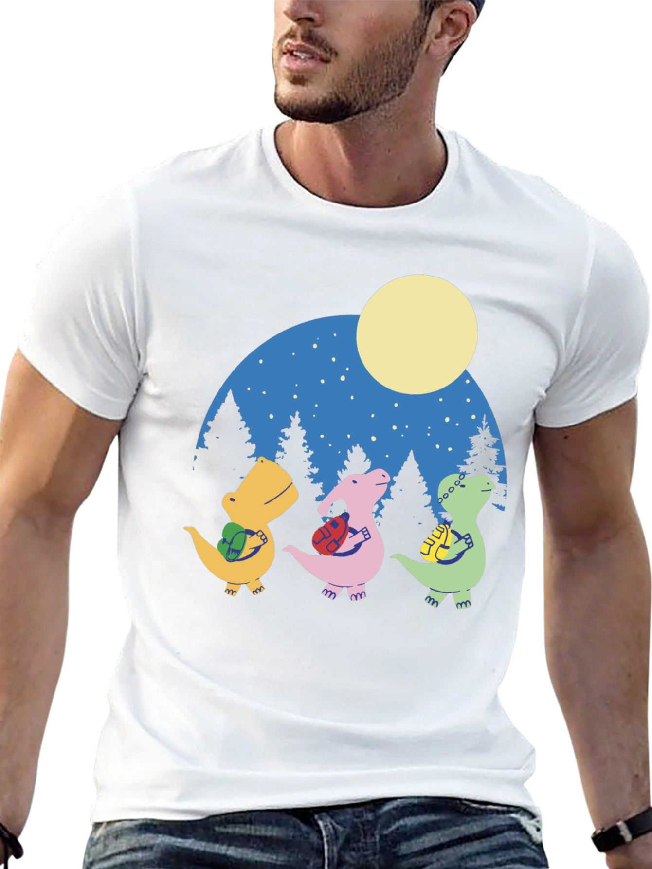 Dinosaur Backpack Adventure Graphic Tee