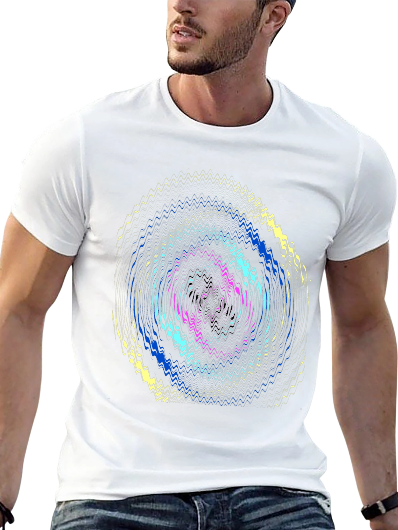 Vivid Wave T-Shirt - Modern Graphic Tee