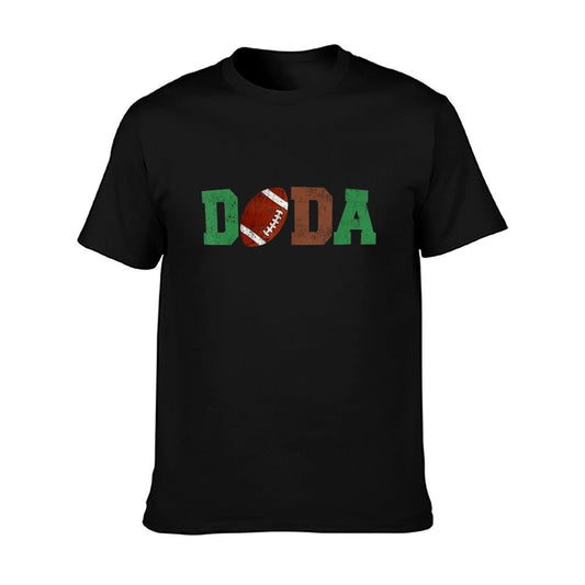 100% Cotton Men’s “DADA” Football Graphic T-Shirt – 1st Year Down Dad Birthday Party Tee, Soft Crew Neck Short Sleeve Casual Top for Fathers, Game Day Family Outfit