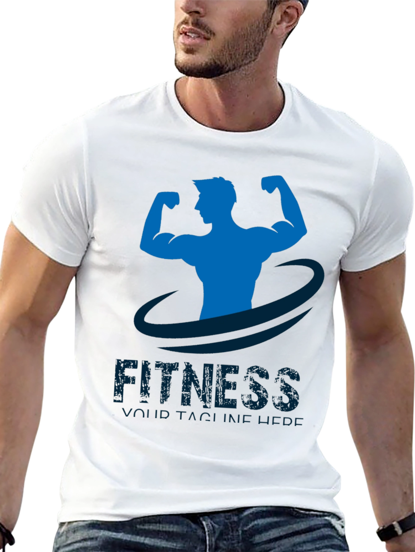 Mens Fitness Graphic T-Shirt - Black