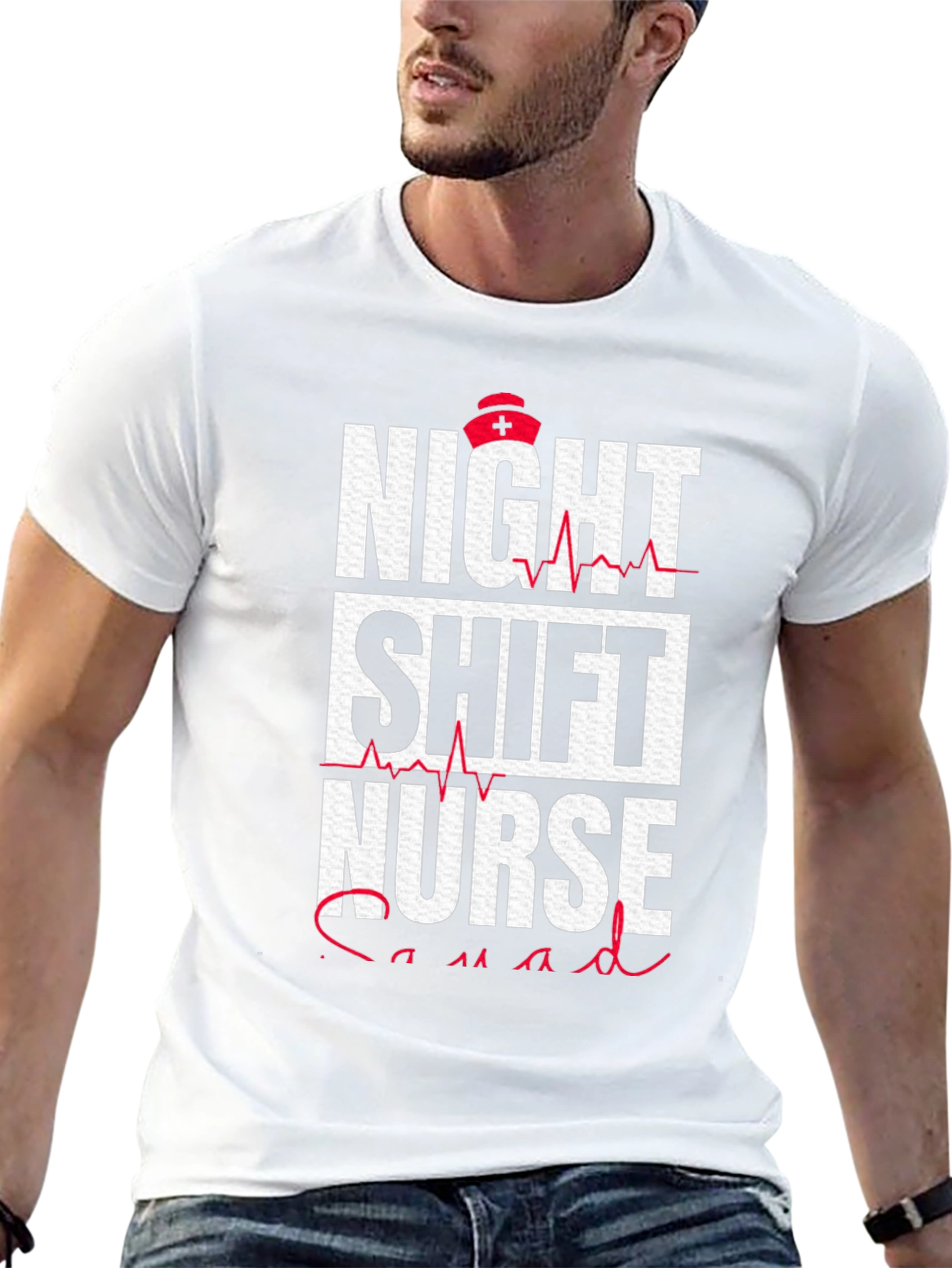 Night Shift Nurse Squad Graphic T-Shirt