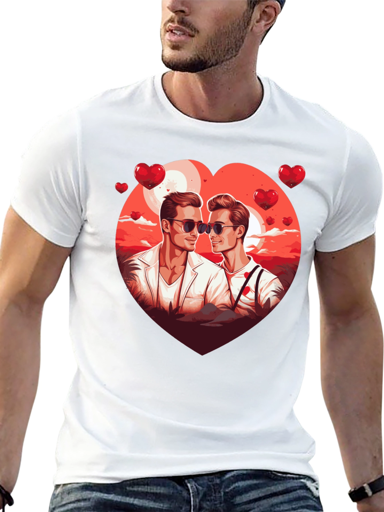 Heart Graphic Tee for Men