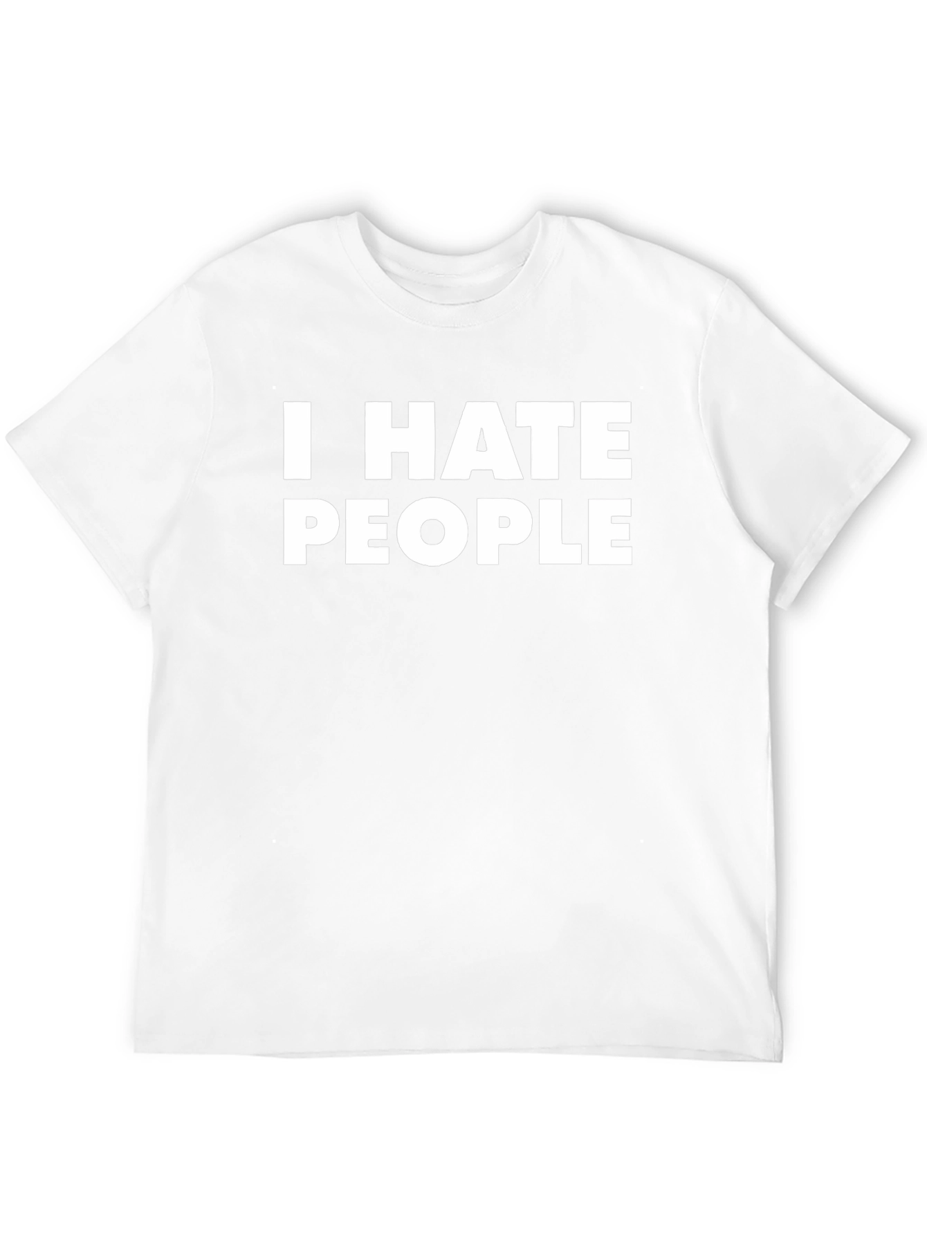 I Hate People Graphic Tee - Black Casual T-Shirt