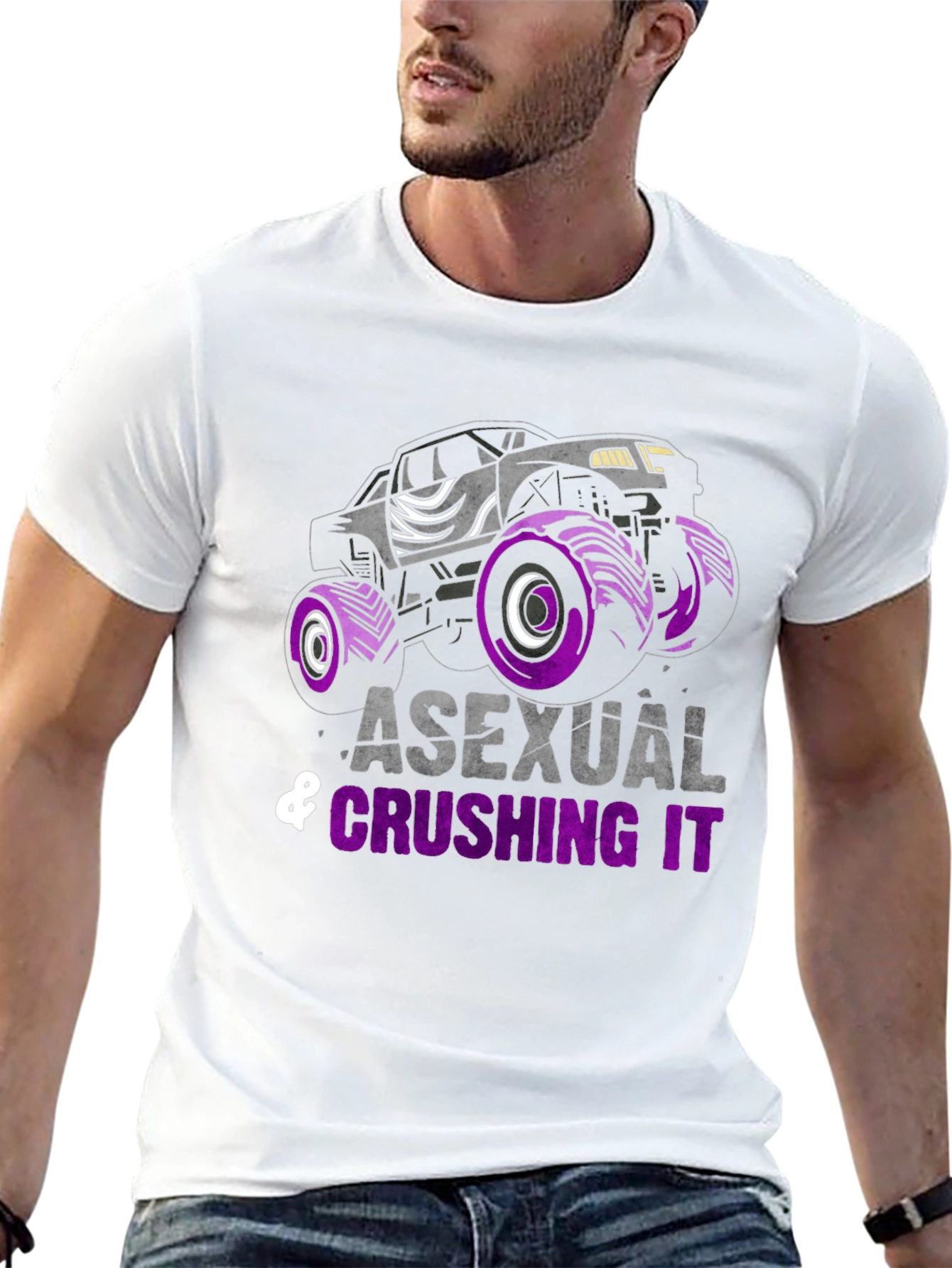 Asexual Crushing It Monster Truck T-Shirt