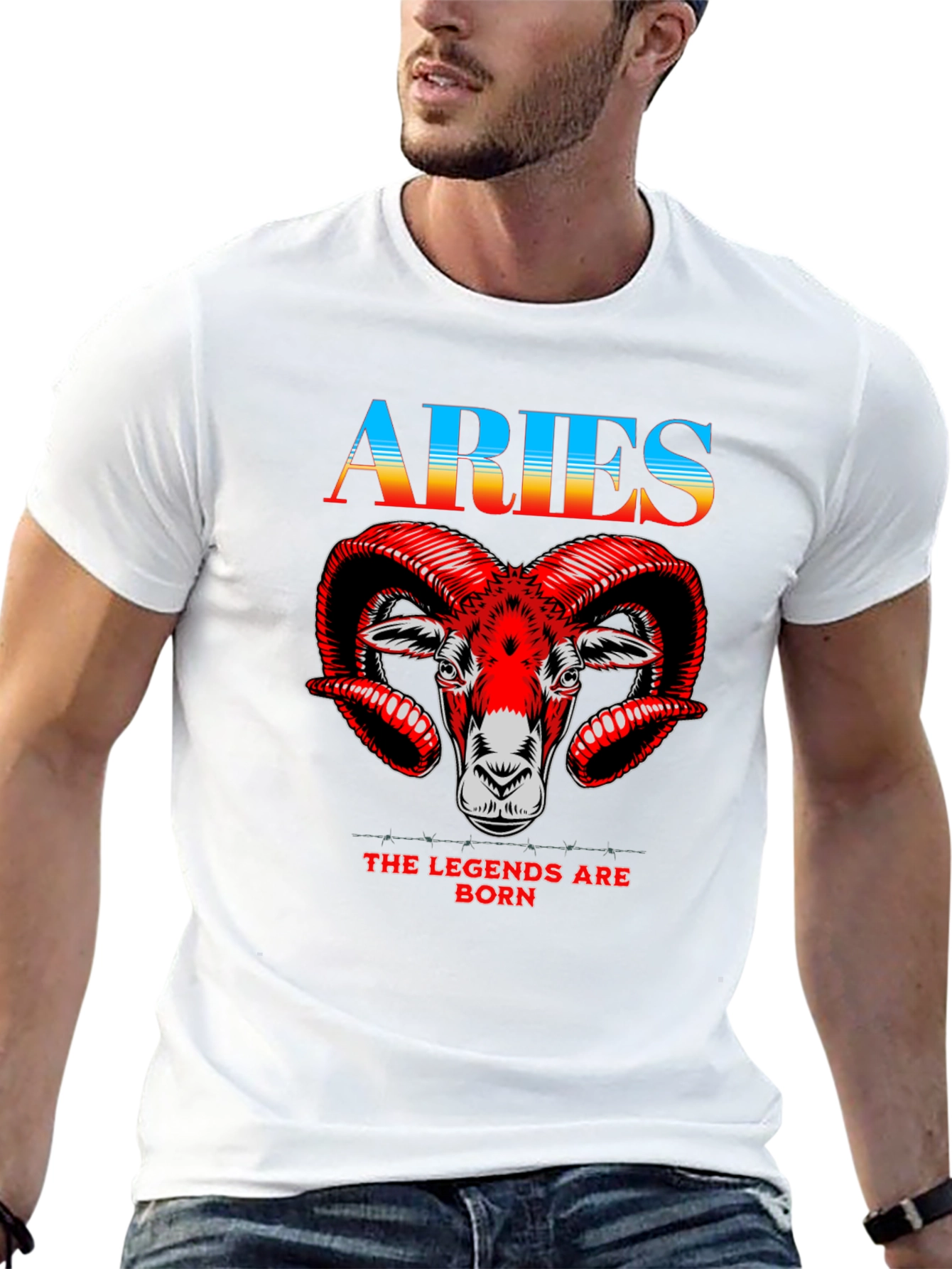 Aries Zodiac Black Graphic Tee