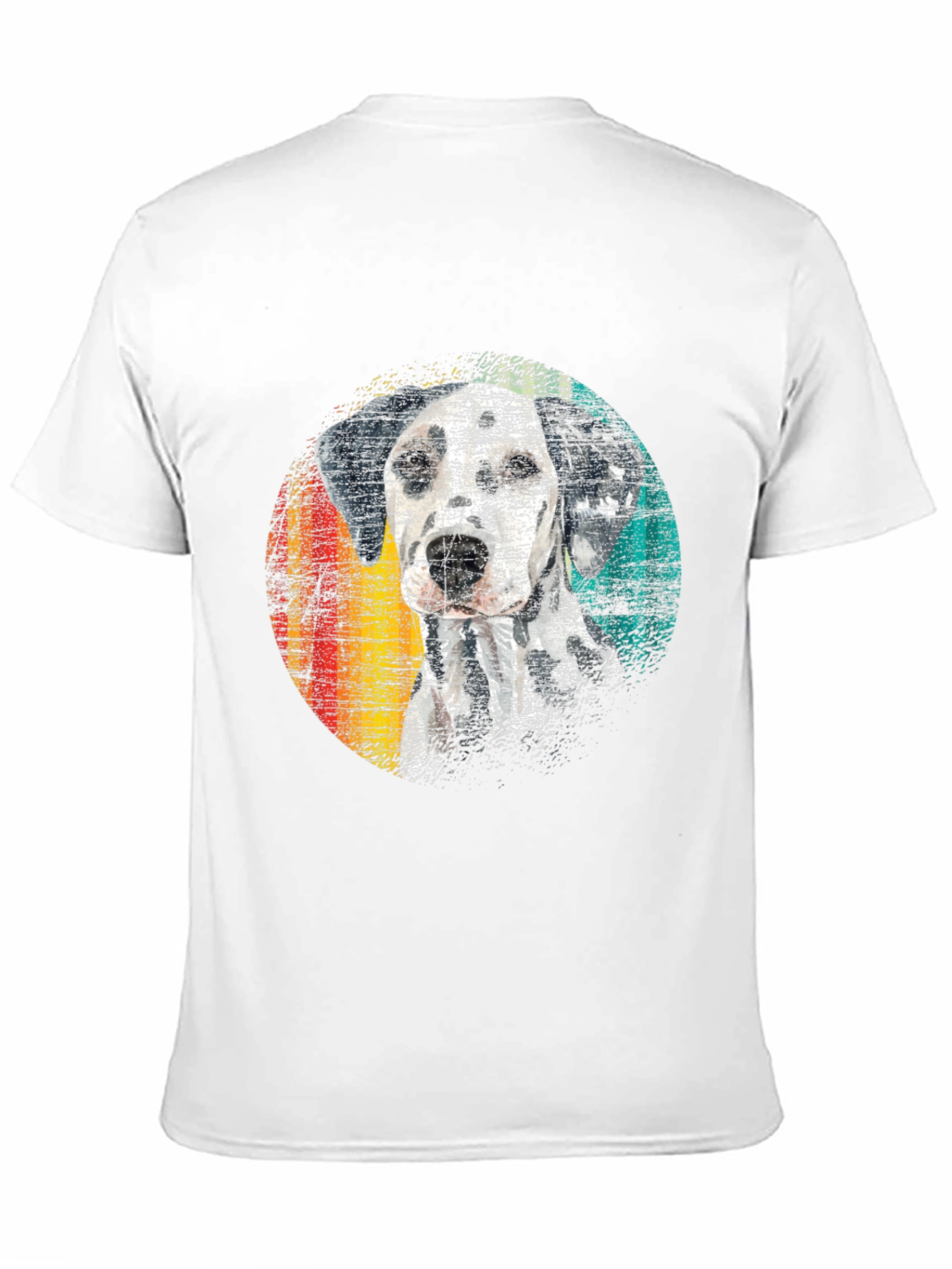 Dalmatian Dog Print Mens Black T-Shirt