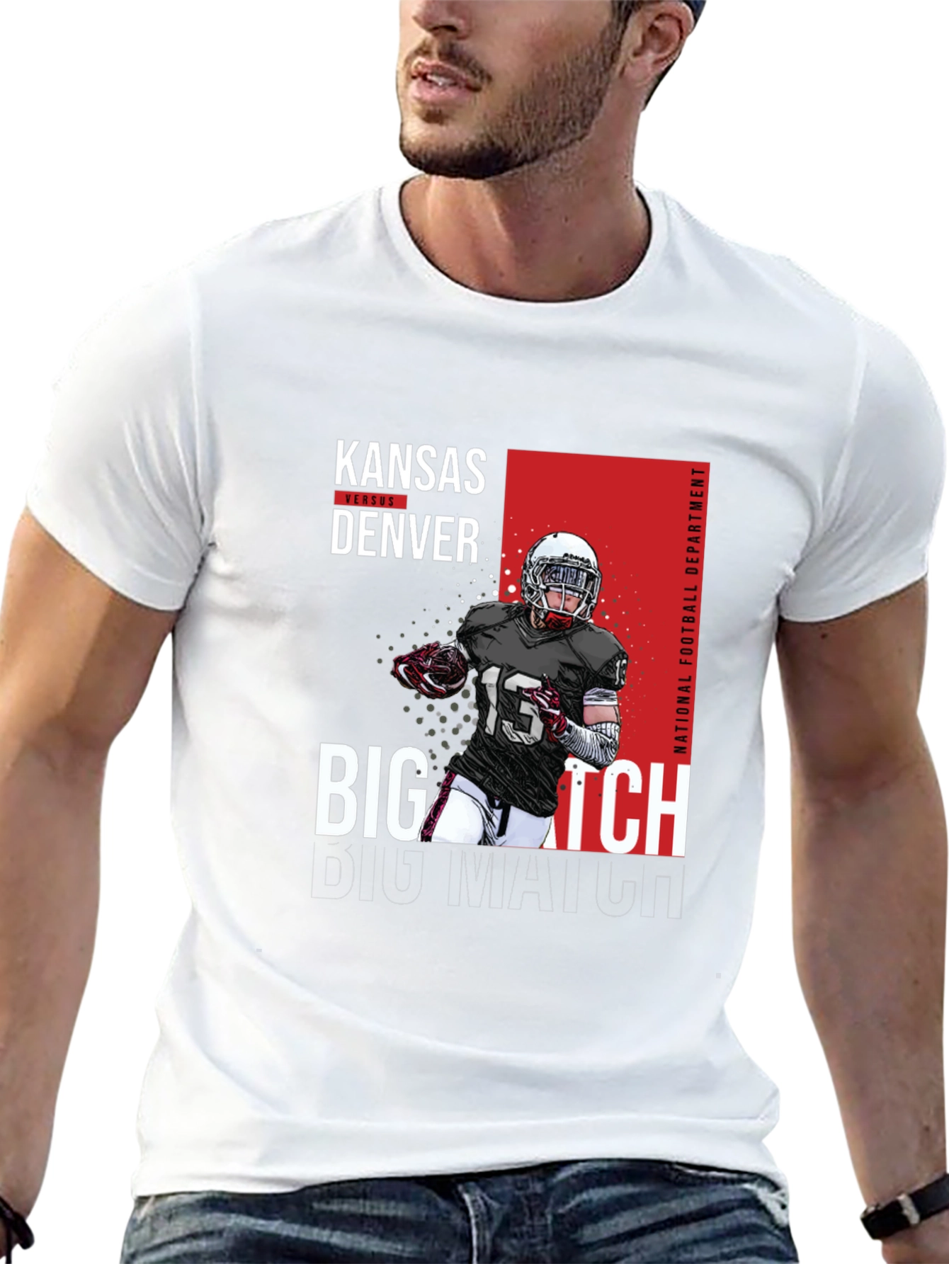Kansas vs Denver Football Graphic T-Shirt
