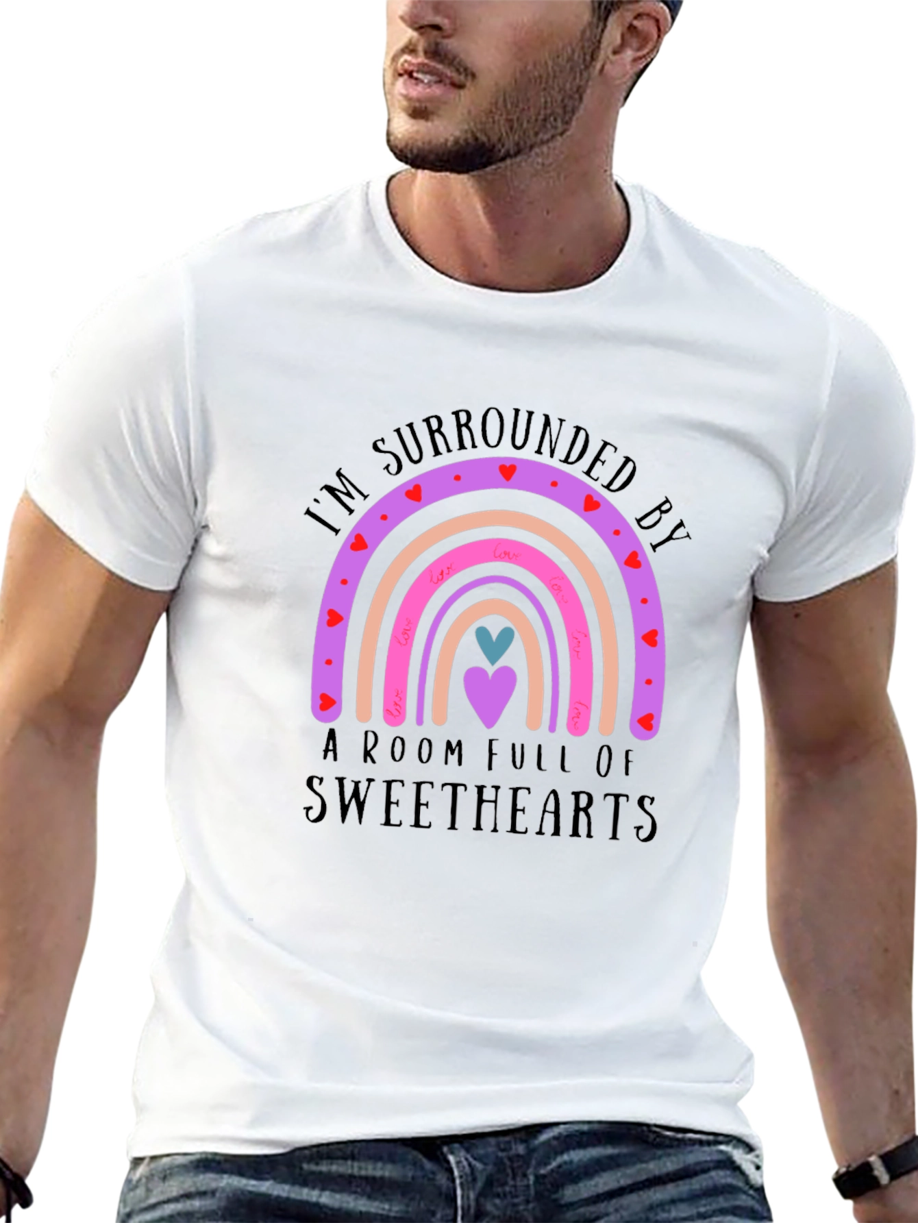 Sweethearts Rainbow T-Shirt - Cute Love Design
