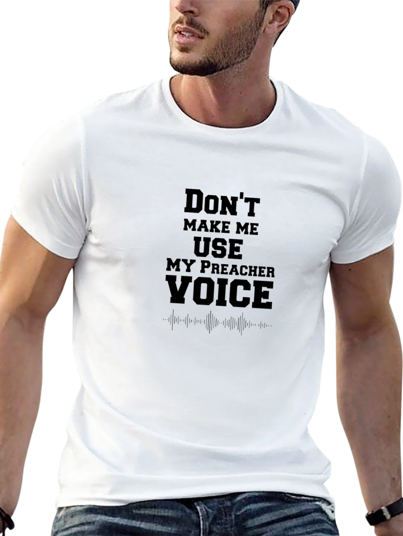Preacher Voice T-Shirt - Funny Religious Humor Tee