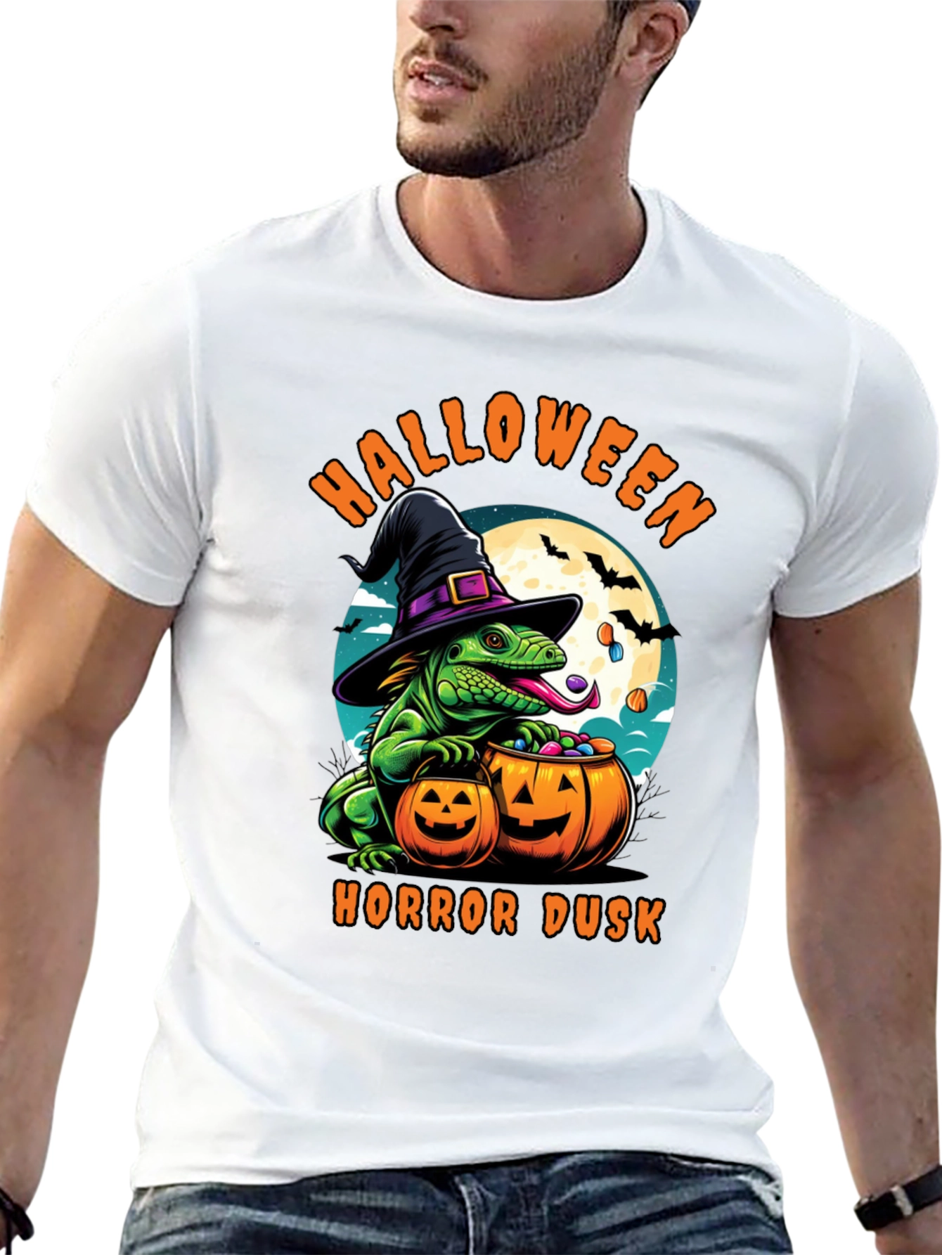 Halloween Horror Dusk Lizard T-Shirt