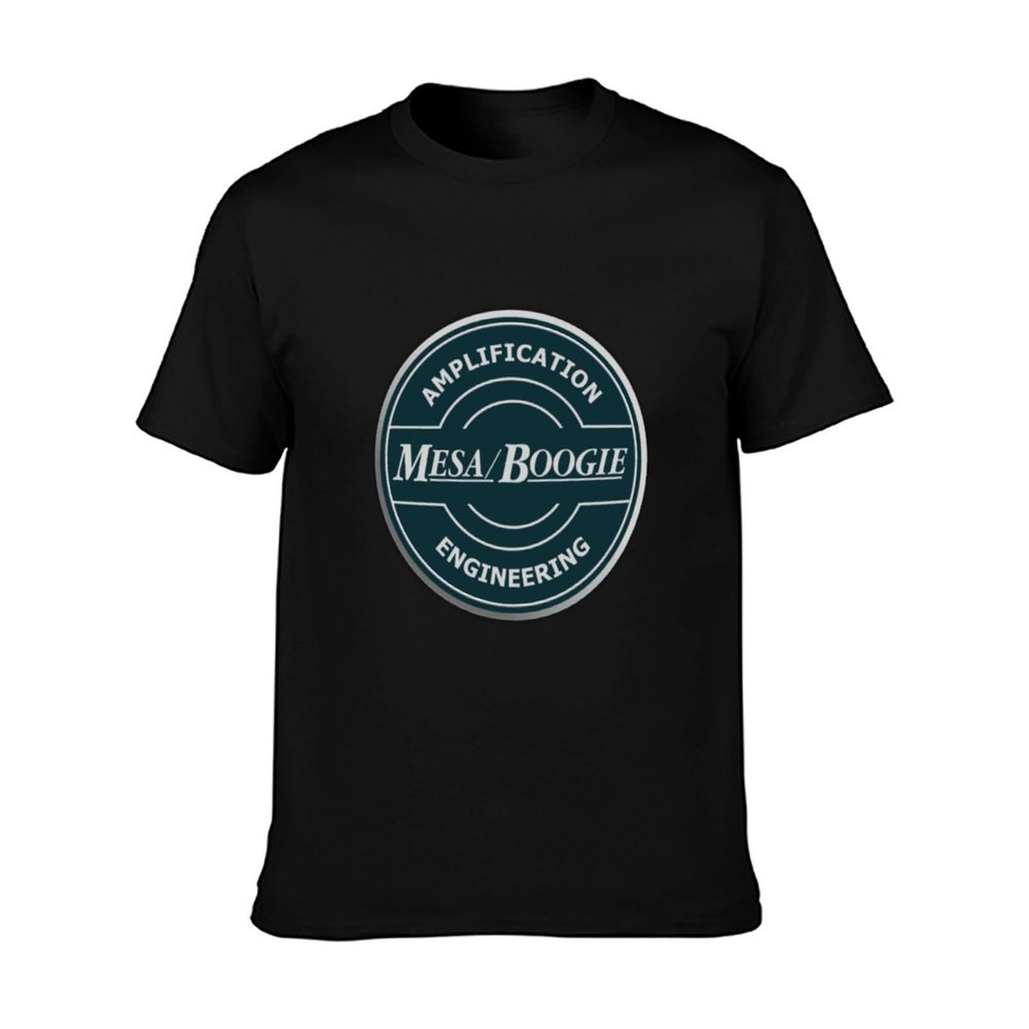 Unisex Cotton Short Sleeve T-Shirt – Mesa Boogie Amplification Graphic Tee – Casual Music-Inspired Streetwear for Men and Women