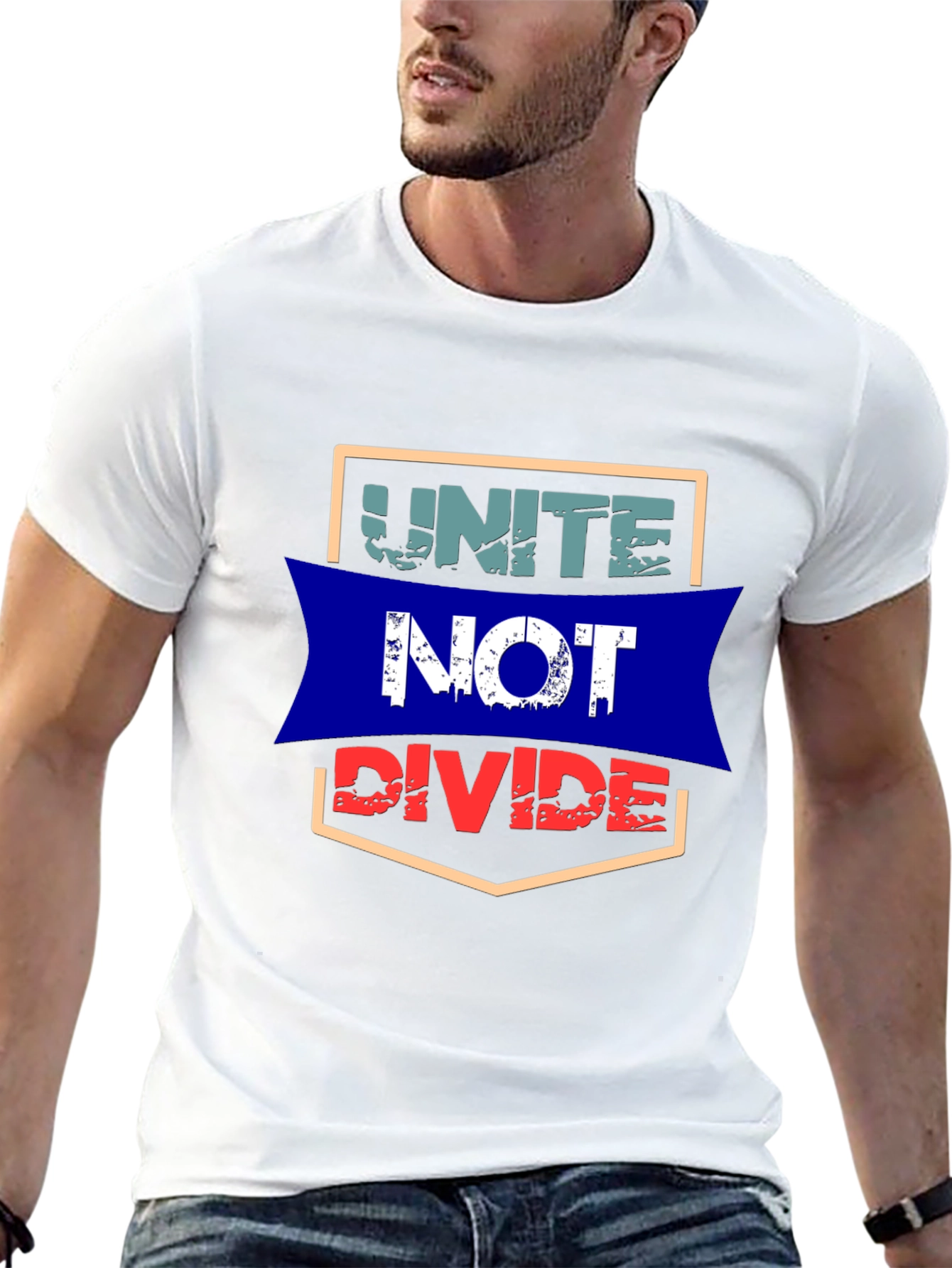 Unite Not Divide Graphic Tee - Mens Black T-Shirt