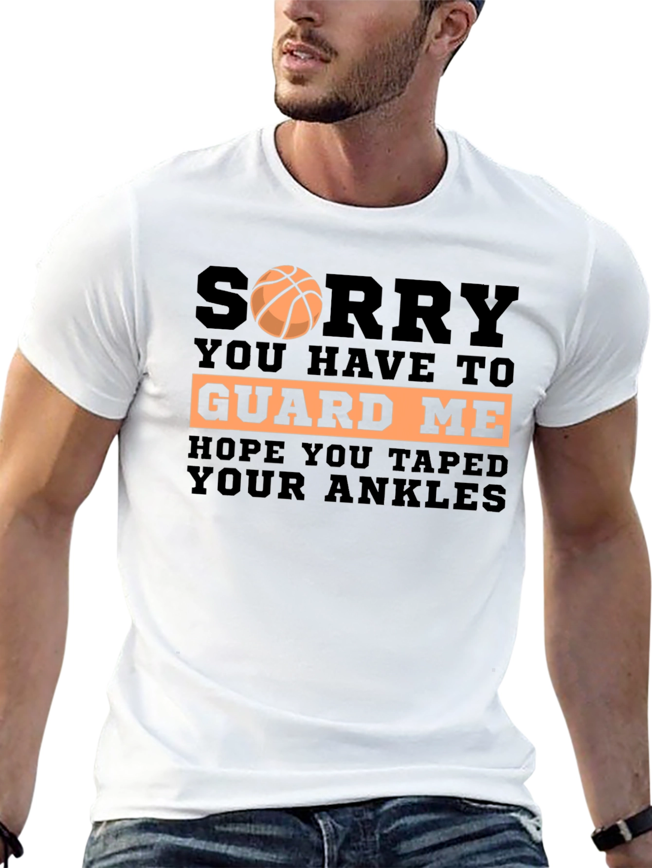 Funny Basketball Player Graphic T-Shirt