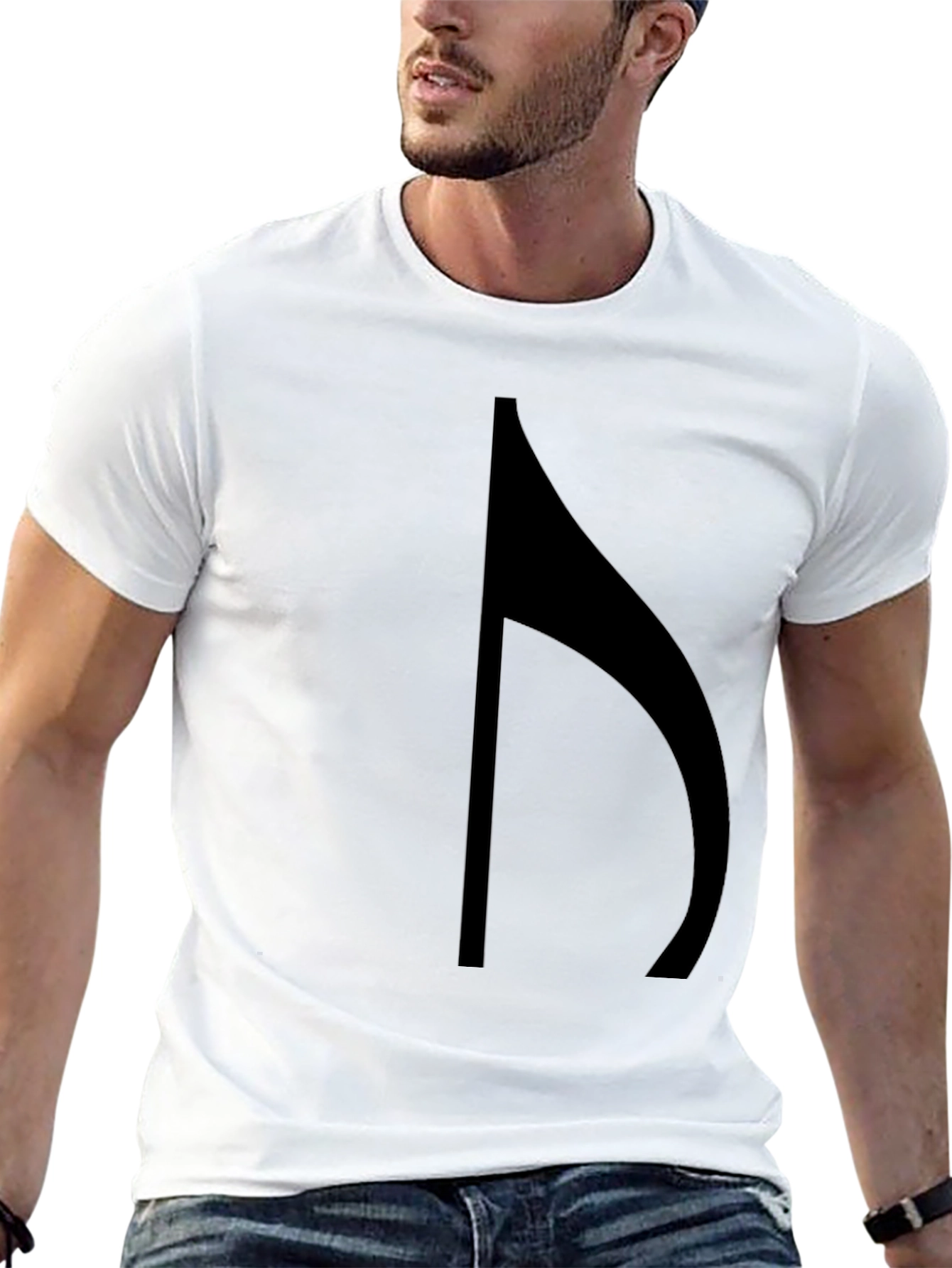 Unique Black Music Note Graphic Tee