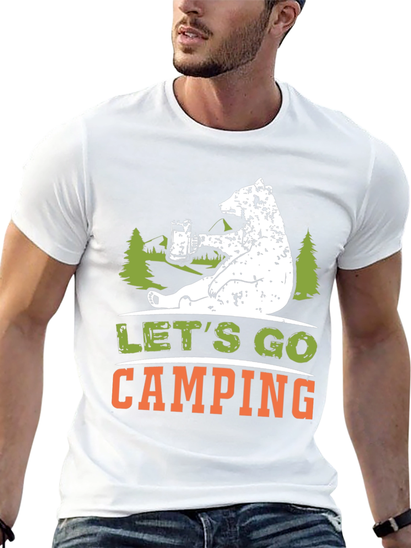 Lets Go Camping Bear T-Shirt