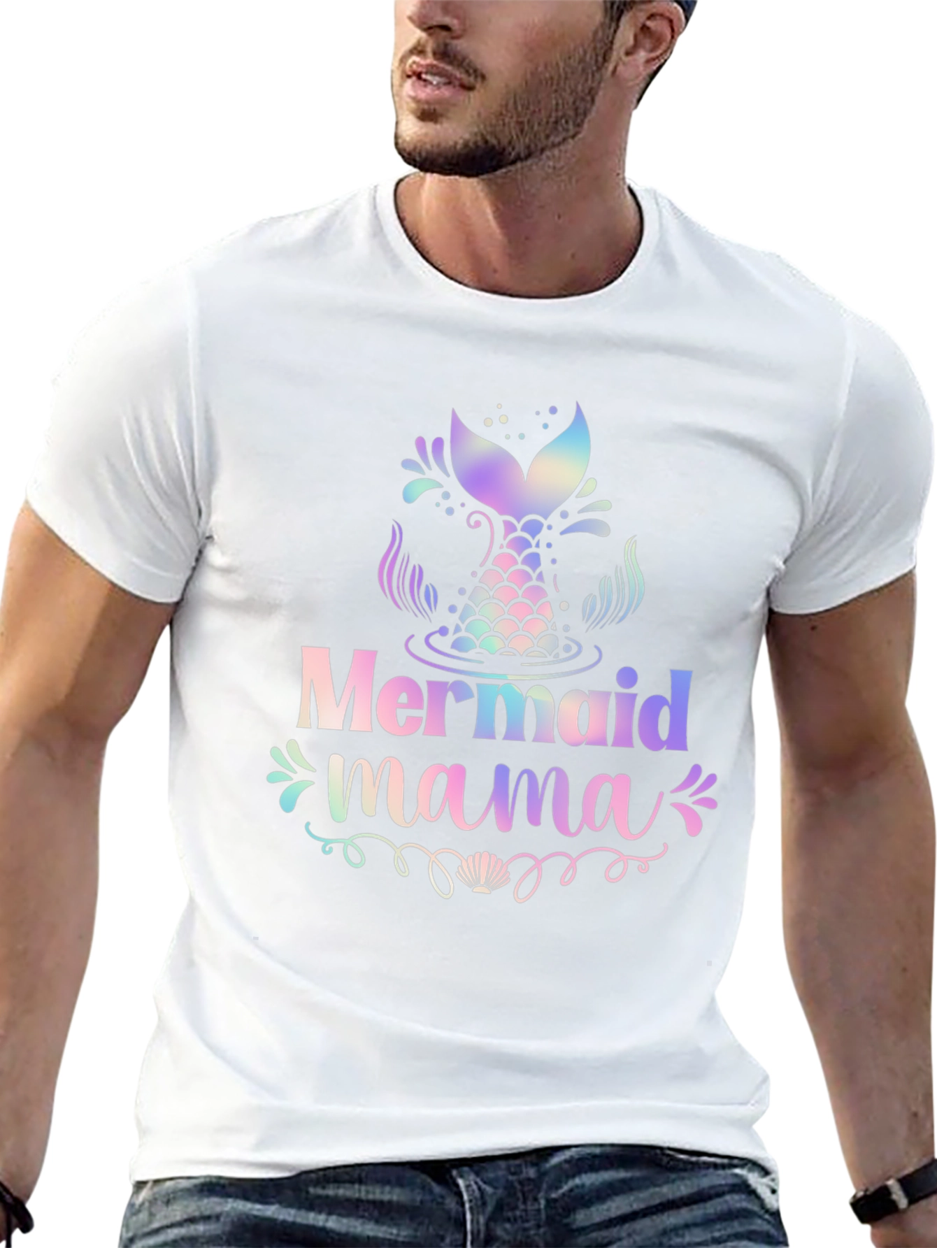Mermaid Mama Black T-Shirt