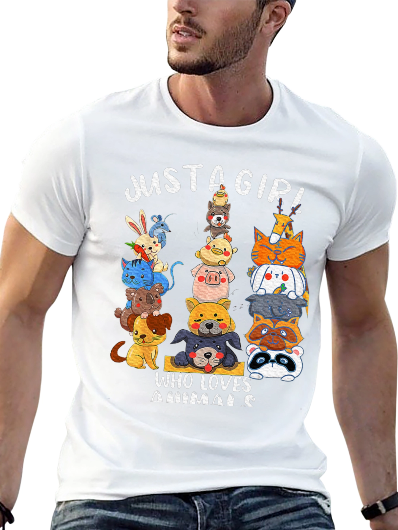 Just A Girl Who Loves Animals T-Shirt
