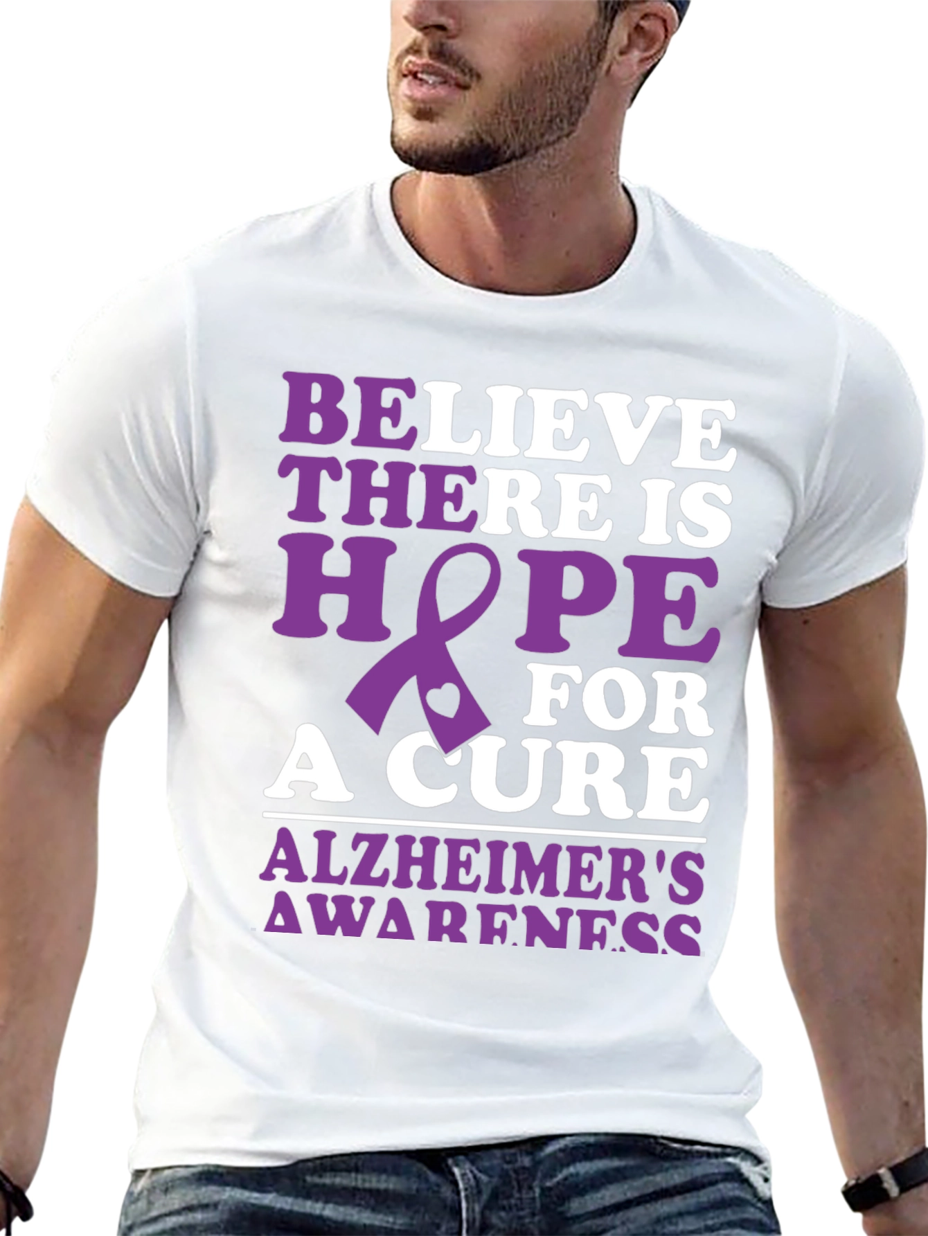 Alzheimers Awareness T-Shirt - Hope for a Cure
