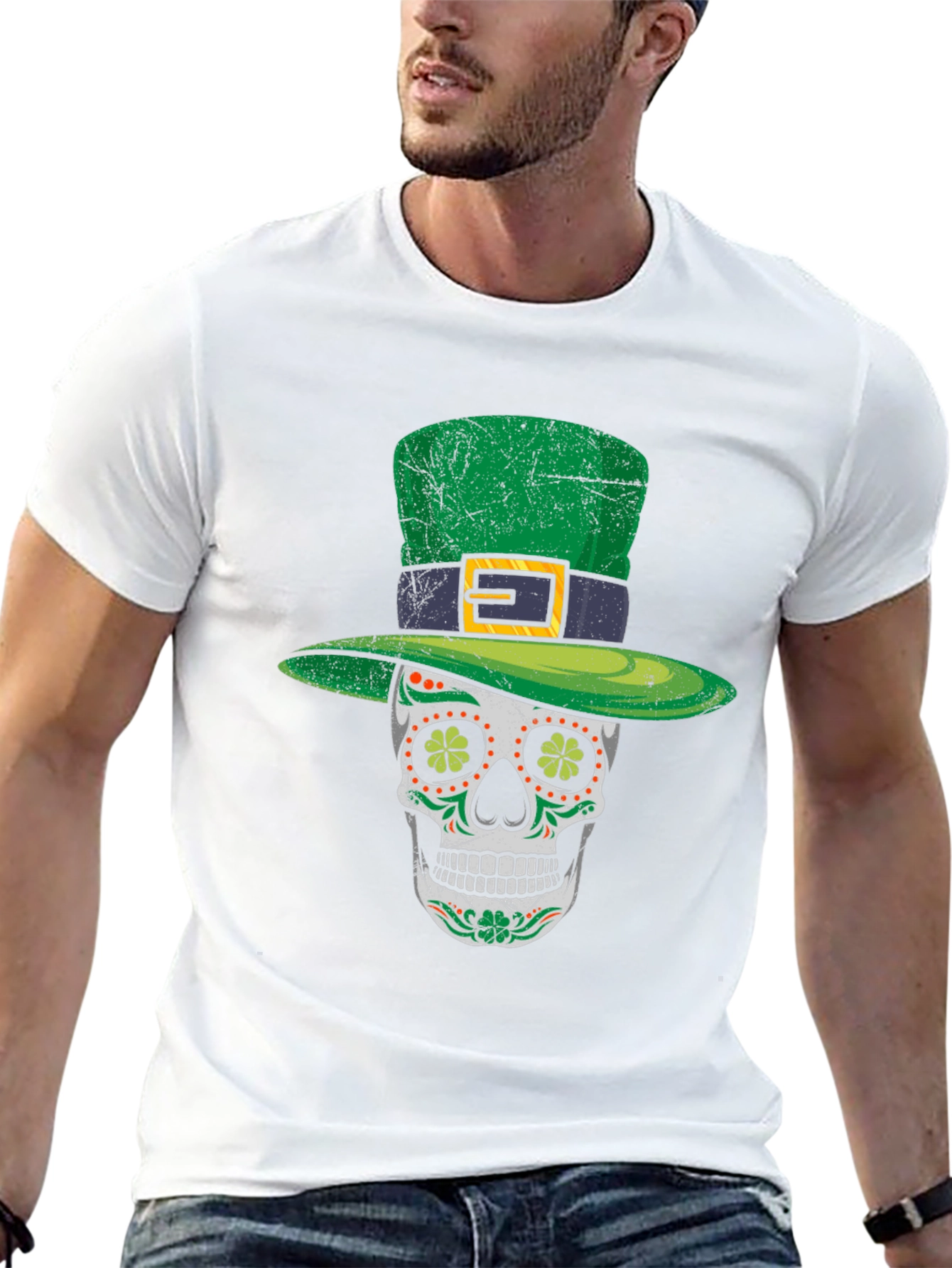 St. Patricks Day Skull Graphic Tee