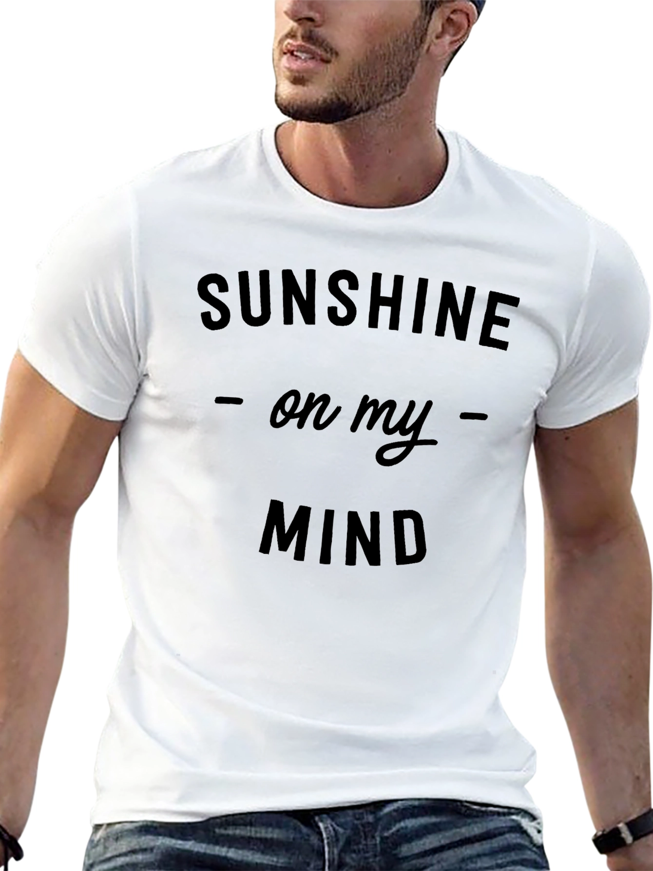Sunshine On My Mind Black Graphic Tee Shirt