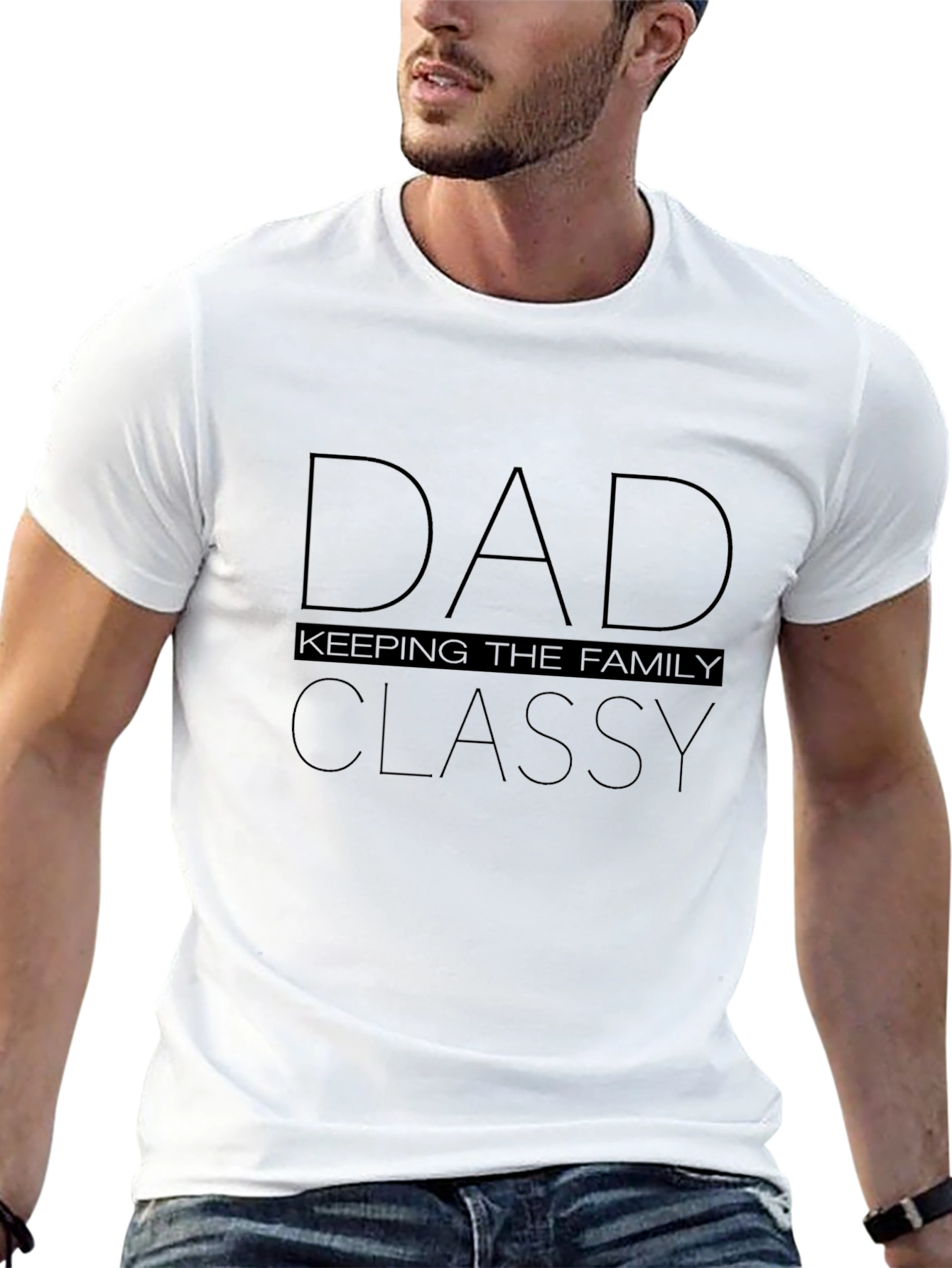 Dad Keeping The Family Classy Graphic Tee