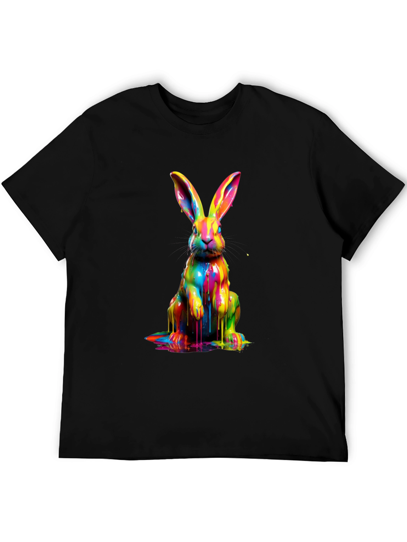 Rainbow Rabbit Graphic Tee - Unique Design