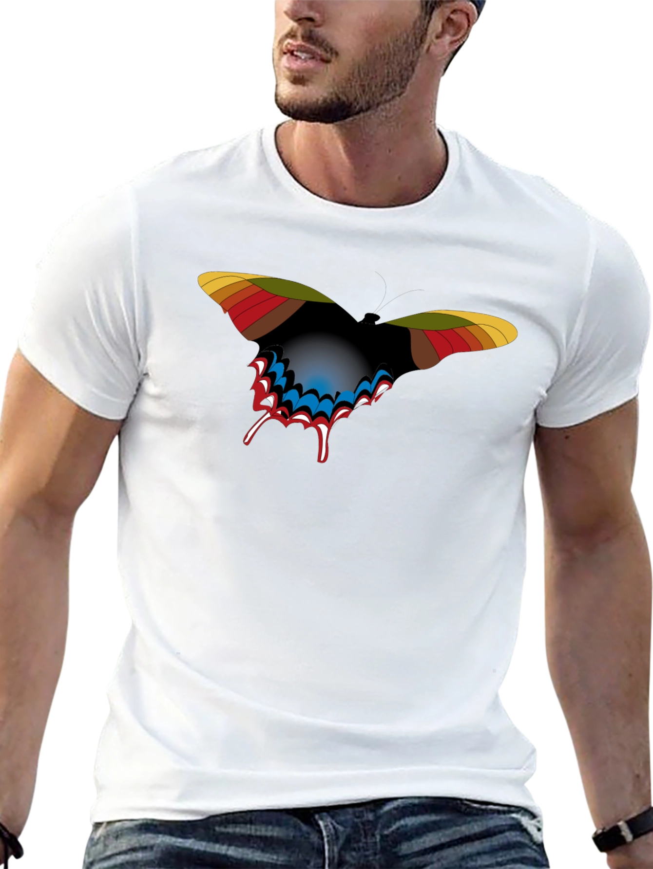 Butterfly Graphic Black T-Shirt