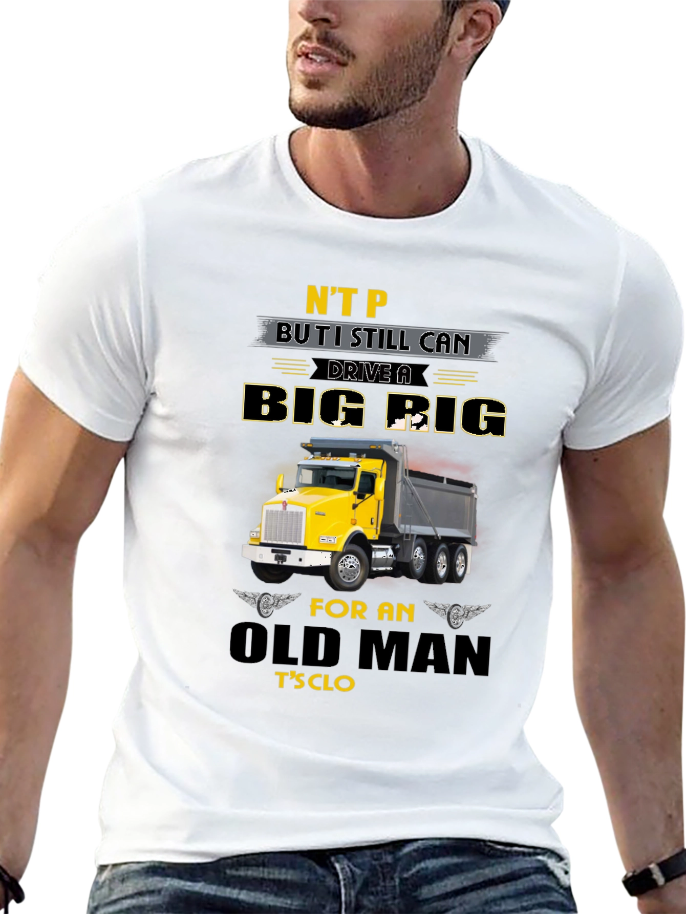 Funny Old Man Truck Driver T-Shirt