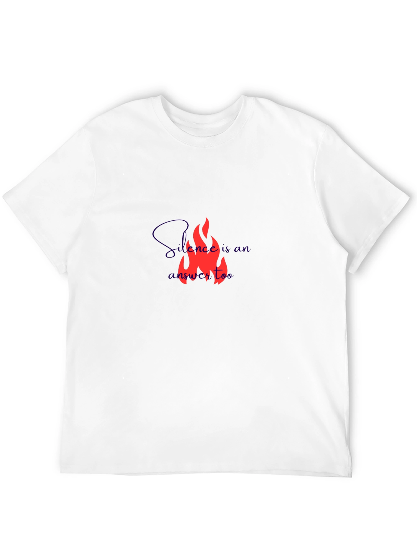 Silence Answer Tee - Mens Black Graphic T-Shirt