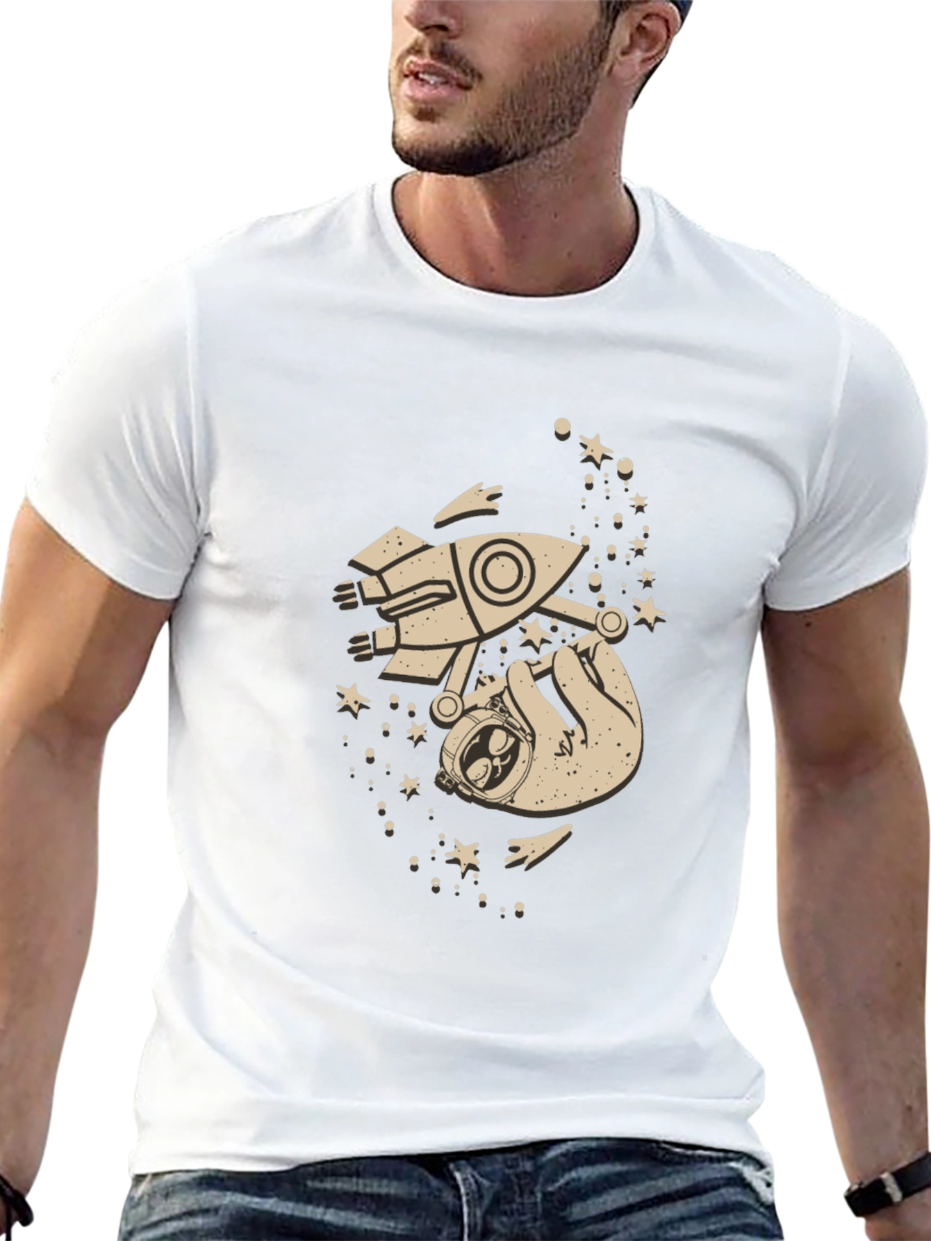 Sloth Astronaut T-Shirt - Space Rocket Tee
