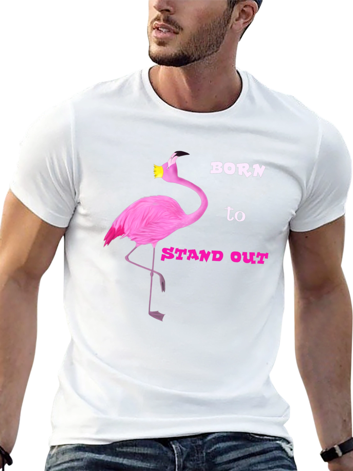 Born to Stand Out Flamingo T-Shirt