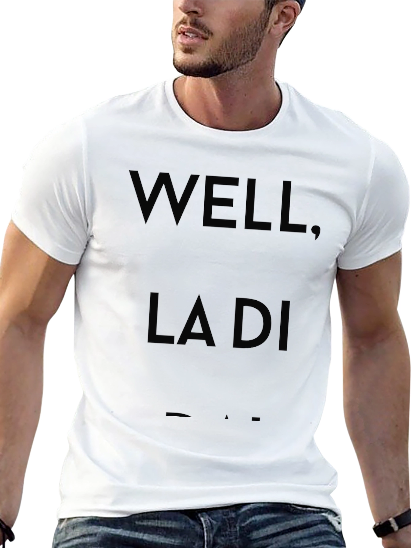 Well La Di Da Black Graphic Tee